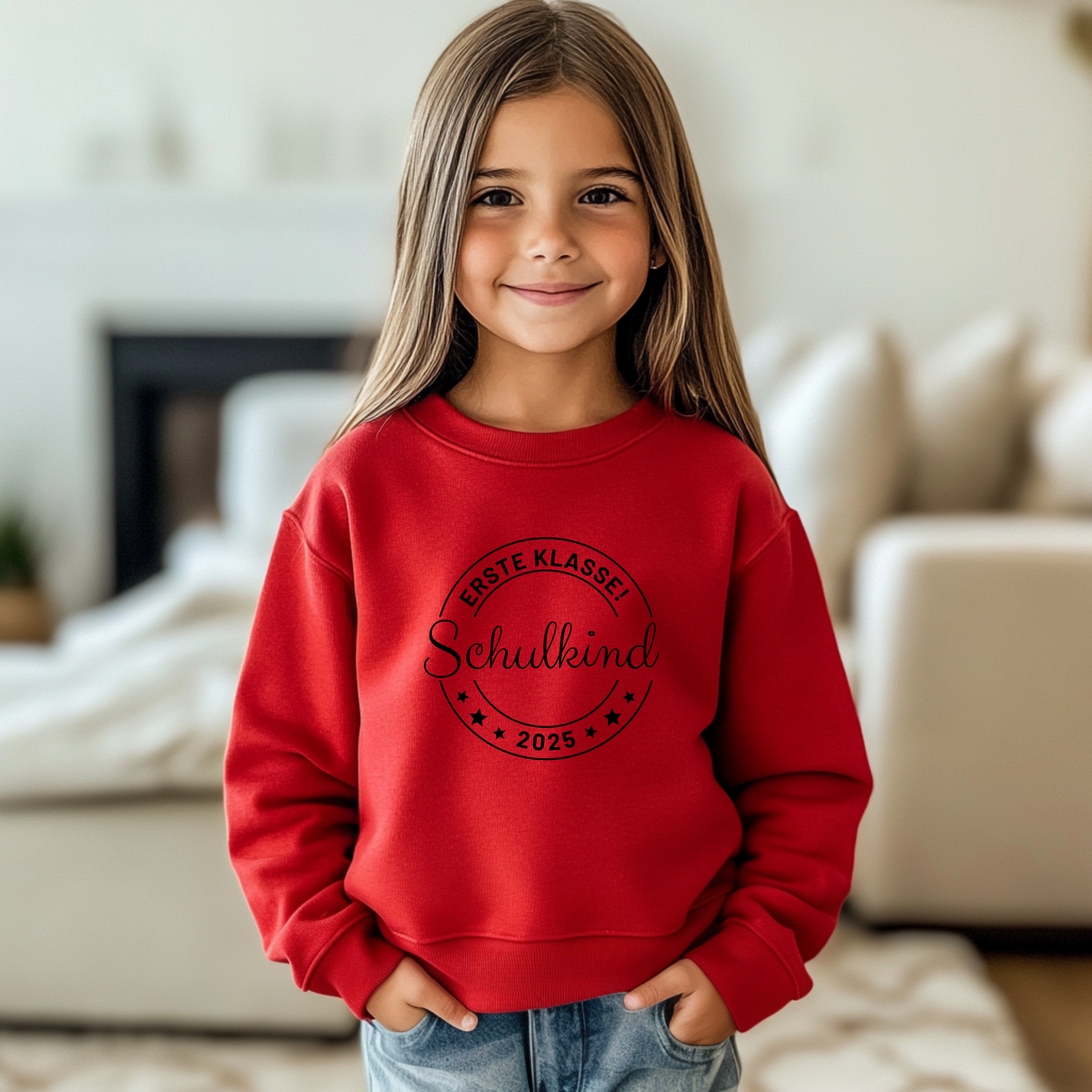Schlichtes Erste Klasse Schulkind 2025-Shirt, Shirt für Schulanfänger, kleine Schulstarter Shirt, lässiges Schul-Outfit, Geschenkidee Schule