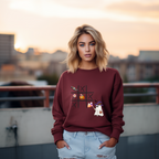 Originelles Halloween Geister Sweatshirt, Geister Sweatshirt, Tic Tac Toe Halloween Ghost Sweatshirt, Must-Have spooky season, Party-Look