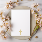 Schöne florale Konfirmationseinladungen im 10er-Set, Einladungskarten-Set Konfirmation, Konfirmation mit Stil, christliche Symbolik Karten