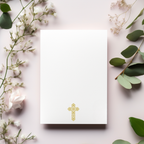 Schöne florale Konfirmationseinladungen im 10er-Set, Einladungskarten-Set Konfirmation, Konfirmation mit Stil, christliche Symbolik Karten
