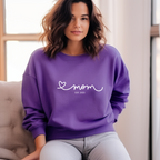 Schöner Pullover Mom Est 25, Pullover für Mütter, Herz im Lineart-Stil Pullover, Must-have für frischgebackene Mama, Geschenk für Mamas