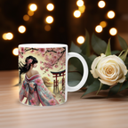 Wunderschöne Keramiktasse Kirschblütenzeit, Sakura-Blüte Tasse, Japan Tasse, Kirschblüten-Tasse, Tasse für Japan-Fans, japanische Eleganz