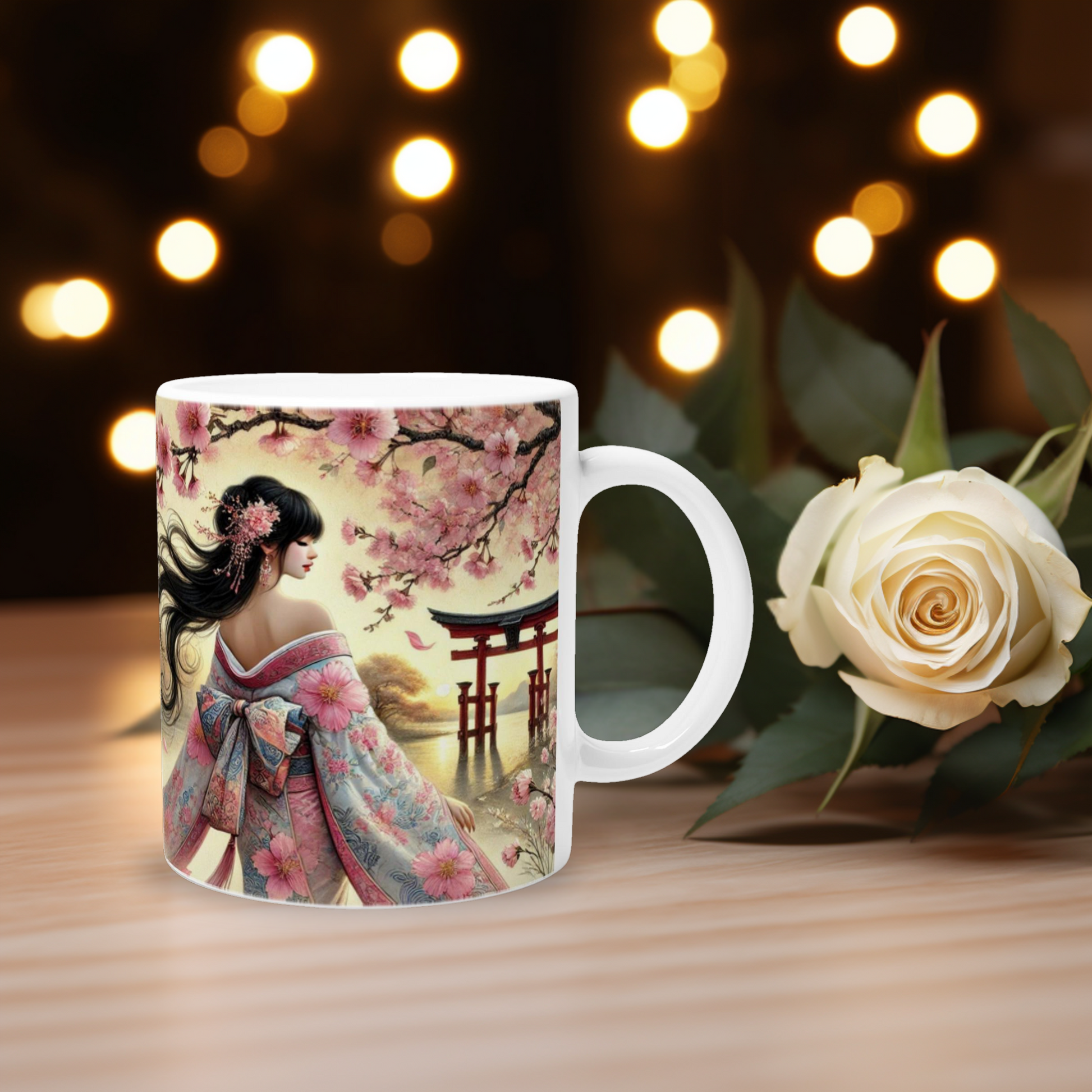 Wunderschöne Keramiktasse Kirschblütenzeit, Sakura-Blüte Tasse, Japan Tasse, Kirschblüten-Tasse, Tasse für Japan-Fans, japanische Eleganz