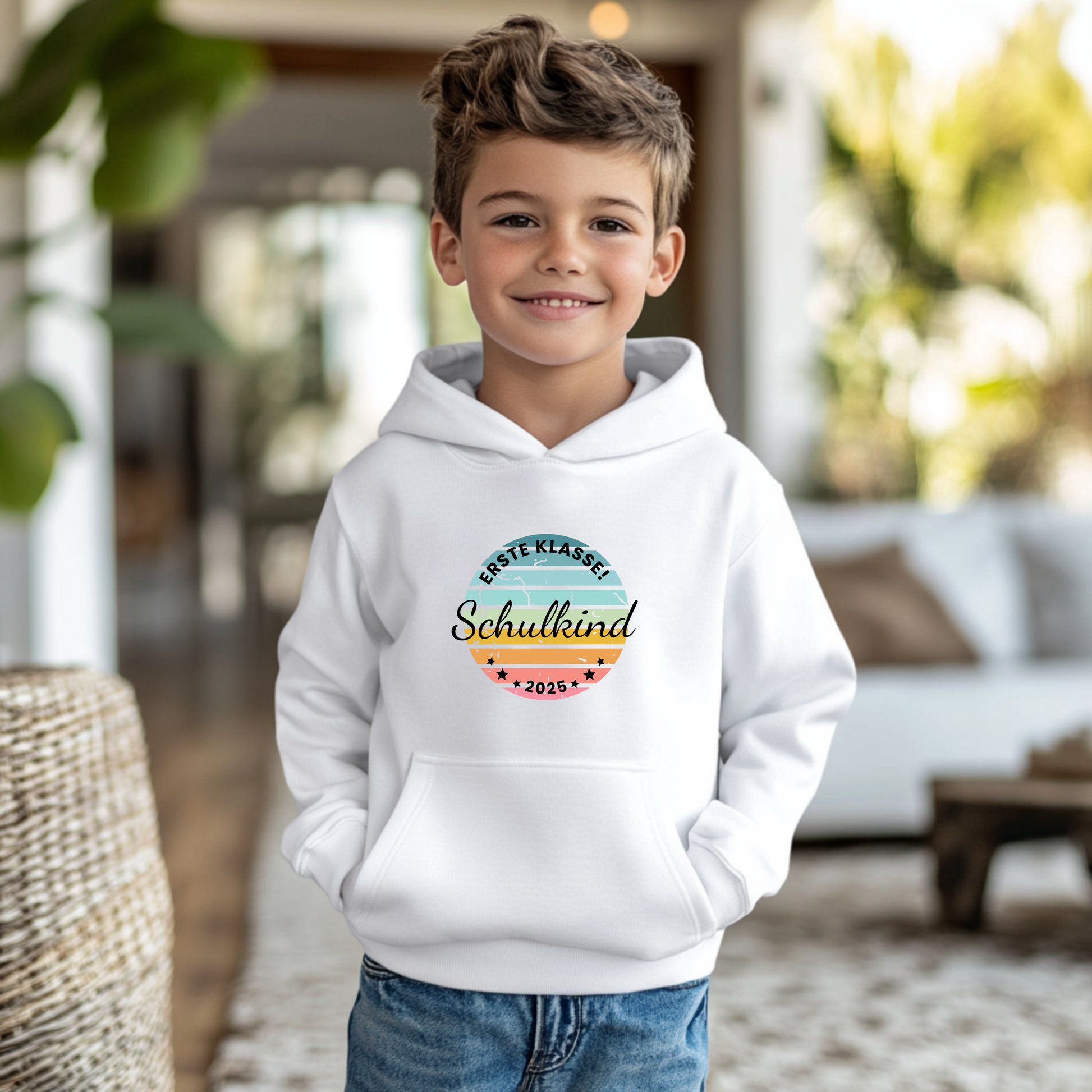 Farbenfrohes Erste Klasse Schulkind 2025-Shirt, stolze Erstklässler Shirt, Schulkind-Shirt, Outfit erster Schultag, Geschenk zur Schultüte