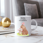 Süße UnentBÄRlich Tasse Mama, Keramiktasse für Mütter, Geschenk für Mama, Geschenk zum Muttertag Geburtstag Tasse, Bindung Mutter Kind