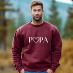 Simple dad sweater with white heart, dad sweater, sweater for dads, Father's Day gift, tribute to fathers, statement piece dad