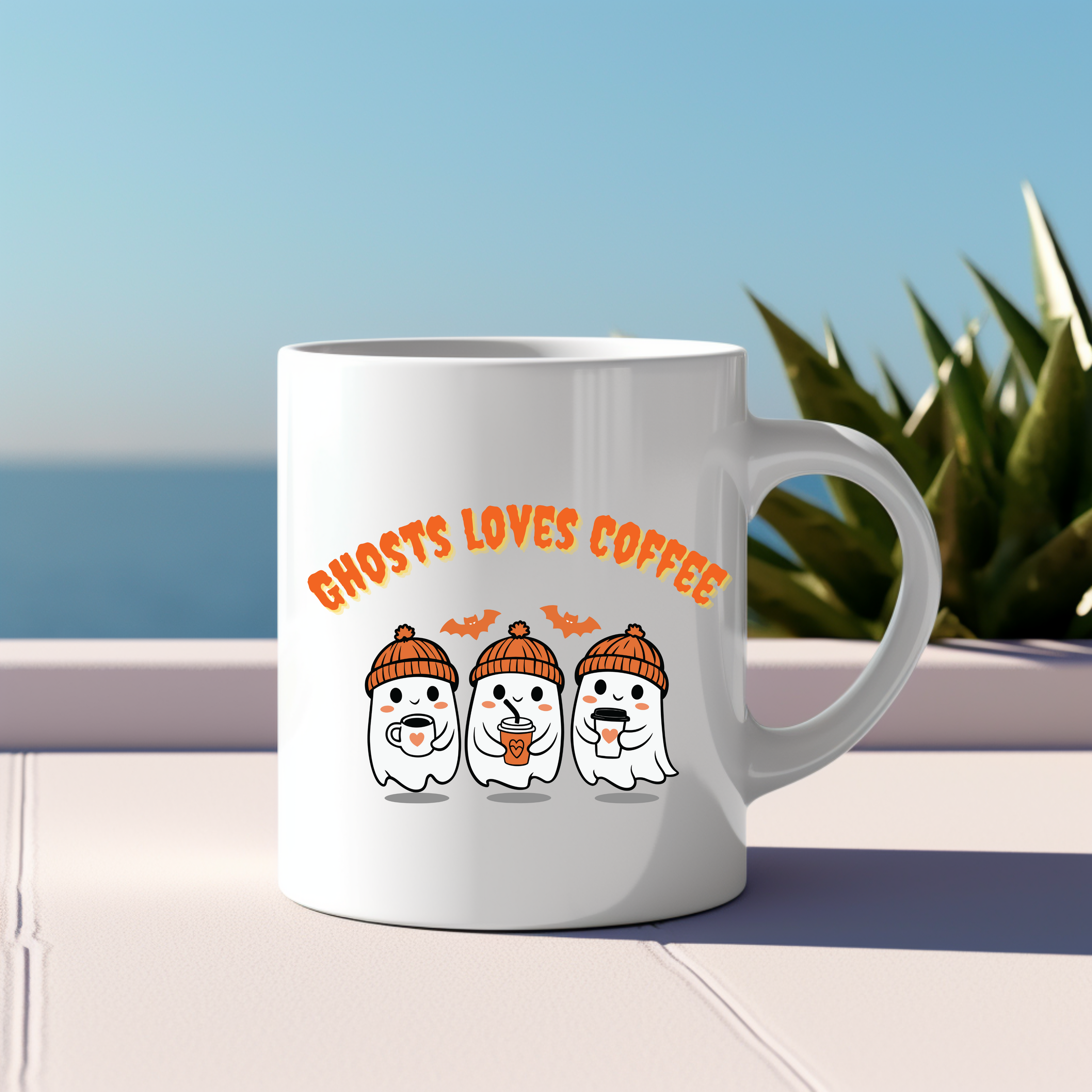 Originelle Geister Tasse, Gespenster Tasse, spukig-schöne Frühstückstasse, Spooky Season Tasse, originelles Geschenk für Freunde, Halloween