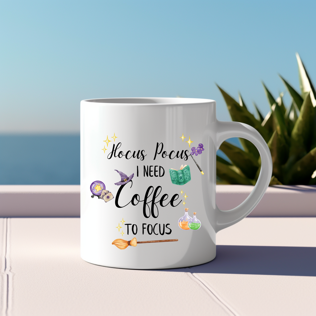 Bezaubernde Hocus Pocus Tasse, hübsche Zauberspruch Tasse, schöne Magie Tasse, Must-Have für Hexen und Magie-Fans, spooky season Tasse