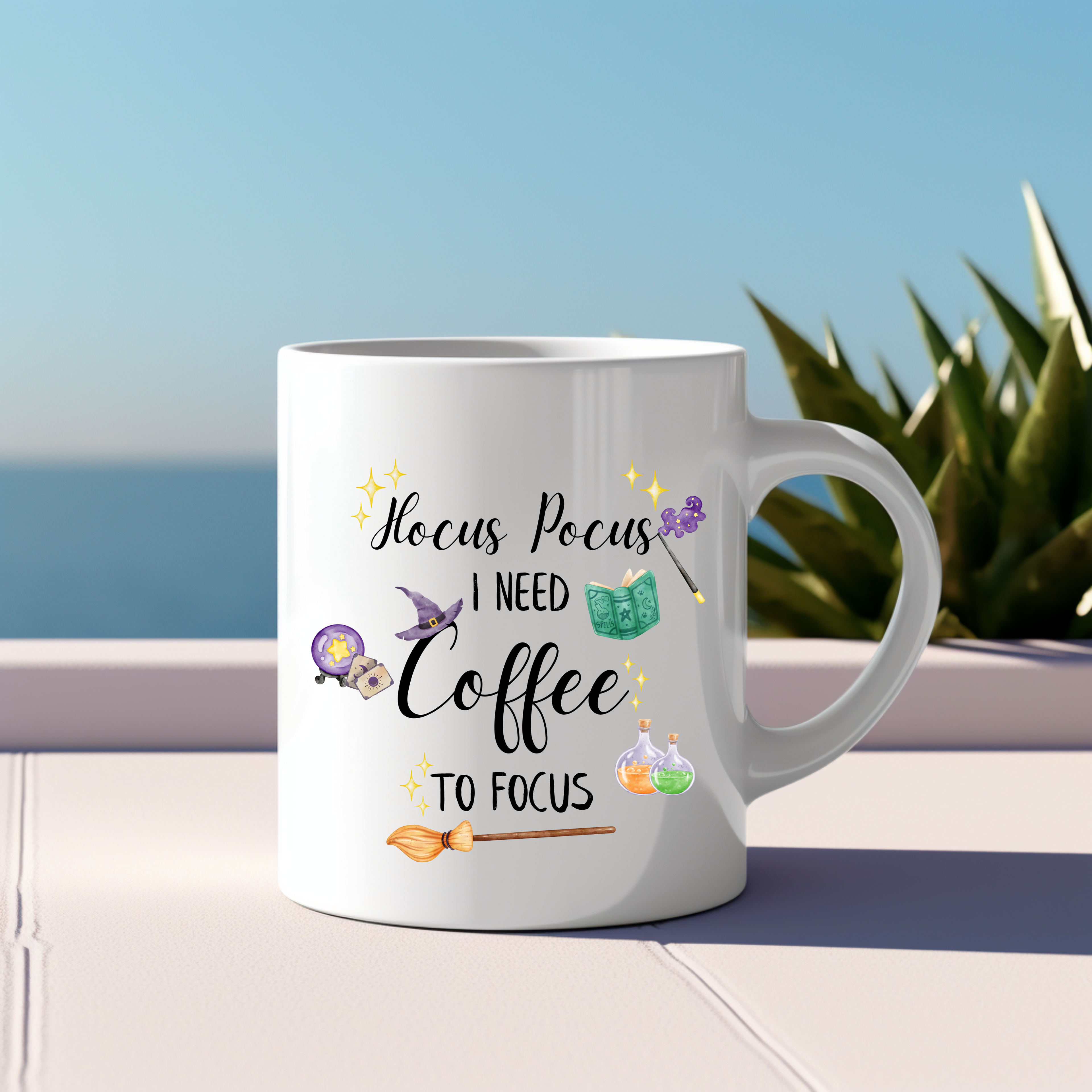 Bezaubernde Hocus Pocus Tasse, hübsche Zauberspruch Tasse, schöne Magie Tasse, Must-Have für Hexen und Magie-Fans, spooky season Tasse