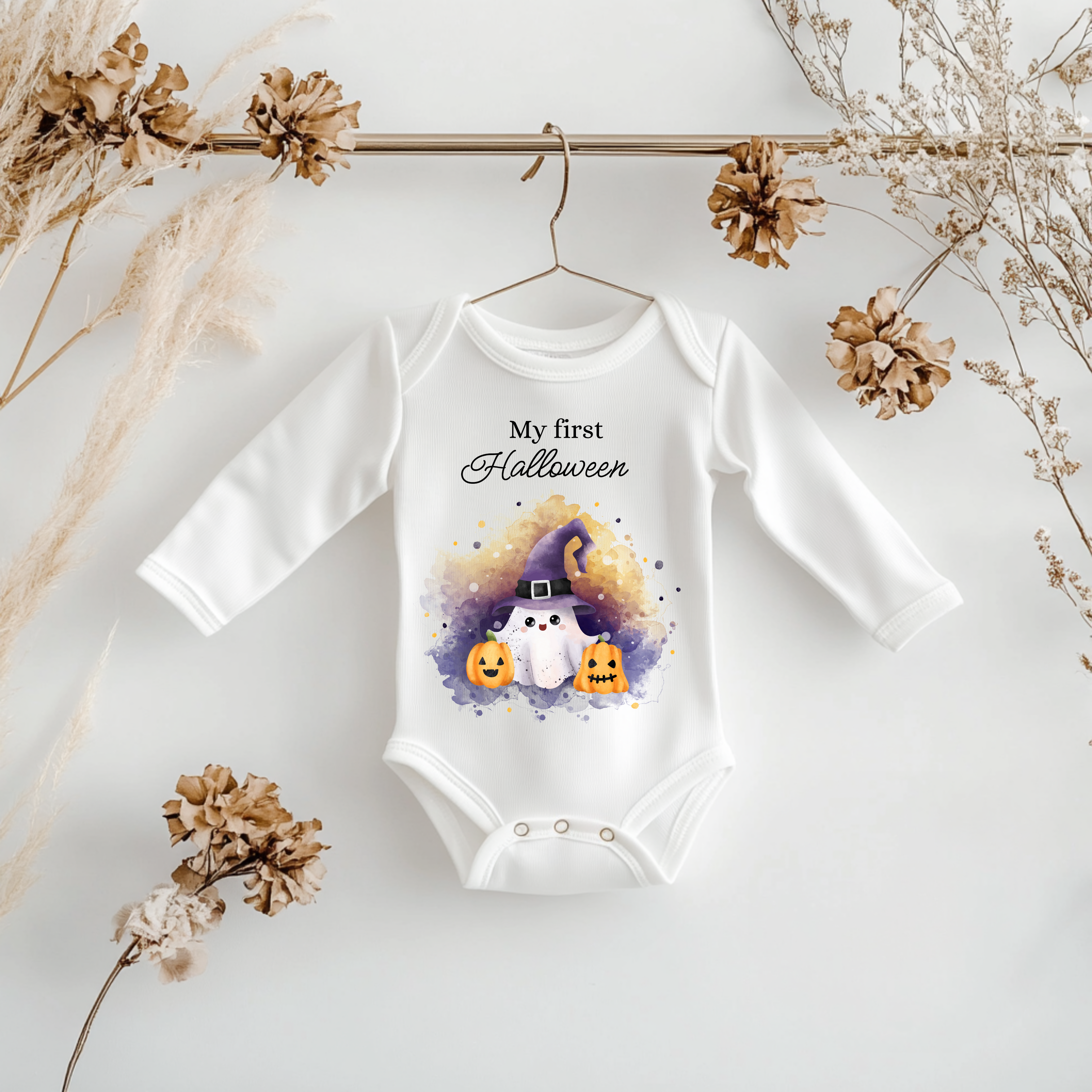 Niedlicher Geister-Strampler für Babys, Halloween Geist Strampler, Baby-Strampler mit Geistermotiv, süßes Outfit fürs erste Halloween