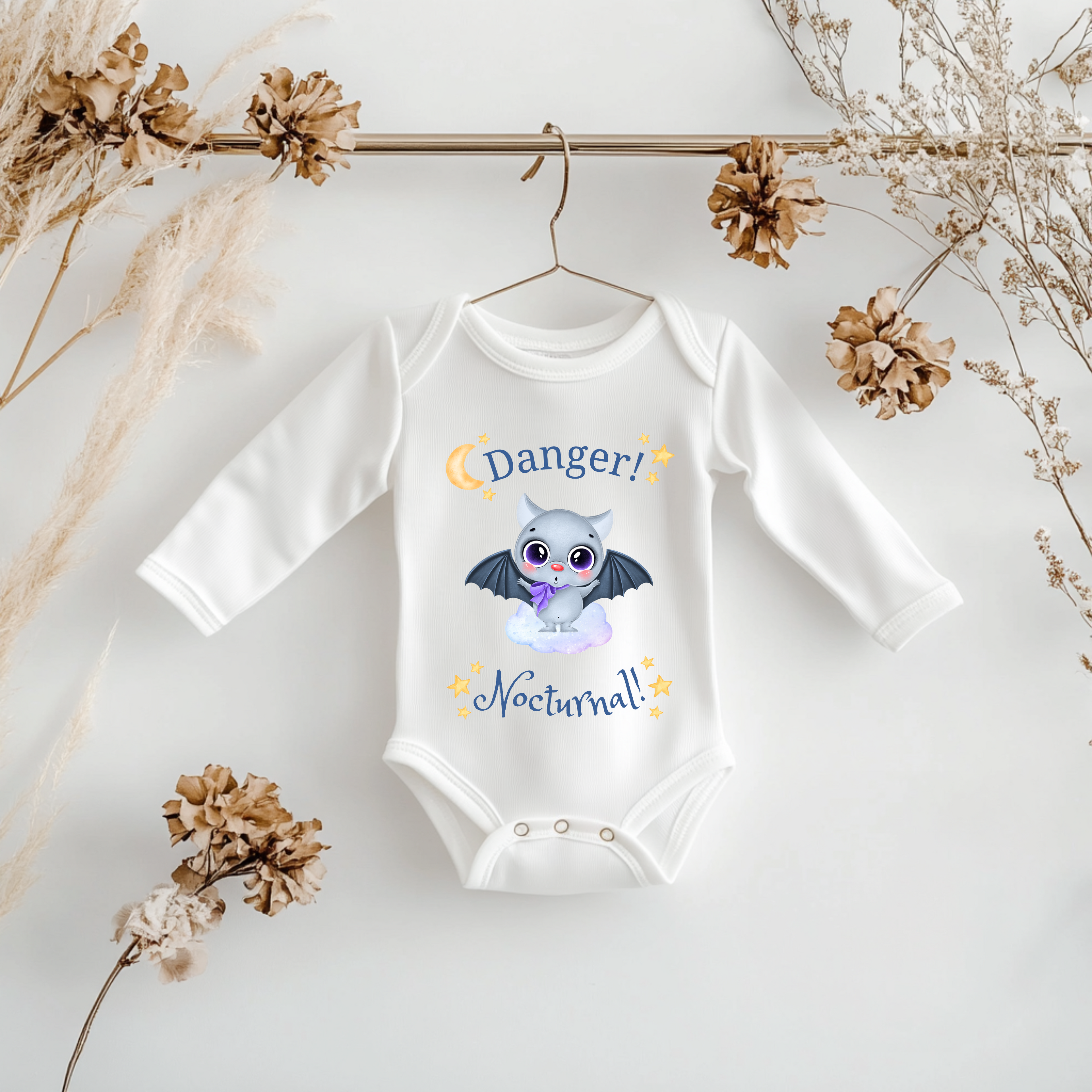 Niedlicher Fledermaus Baby-Strampler, süßer Fledermaus Strampler, hübscher Unisex Strampler, Geschenk für Eltern, Nachtschwärmer Strampler