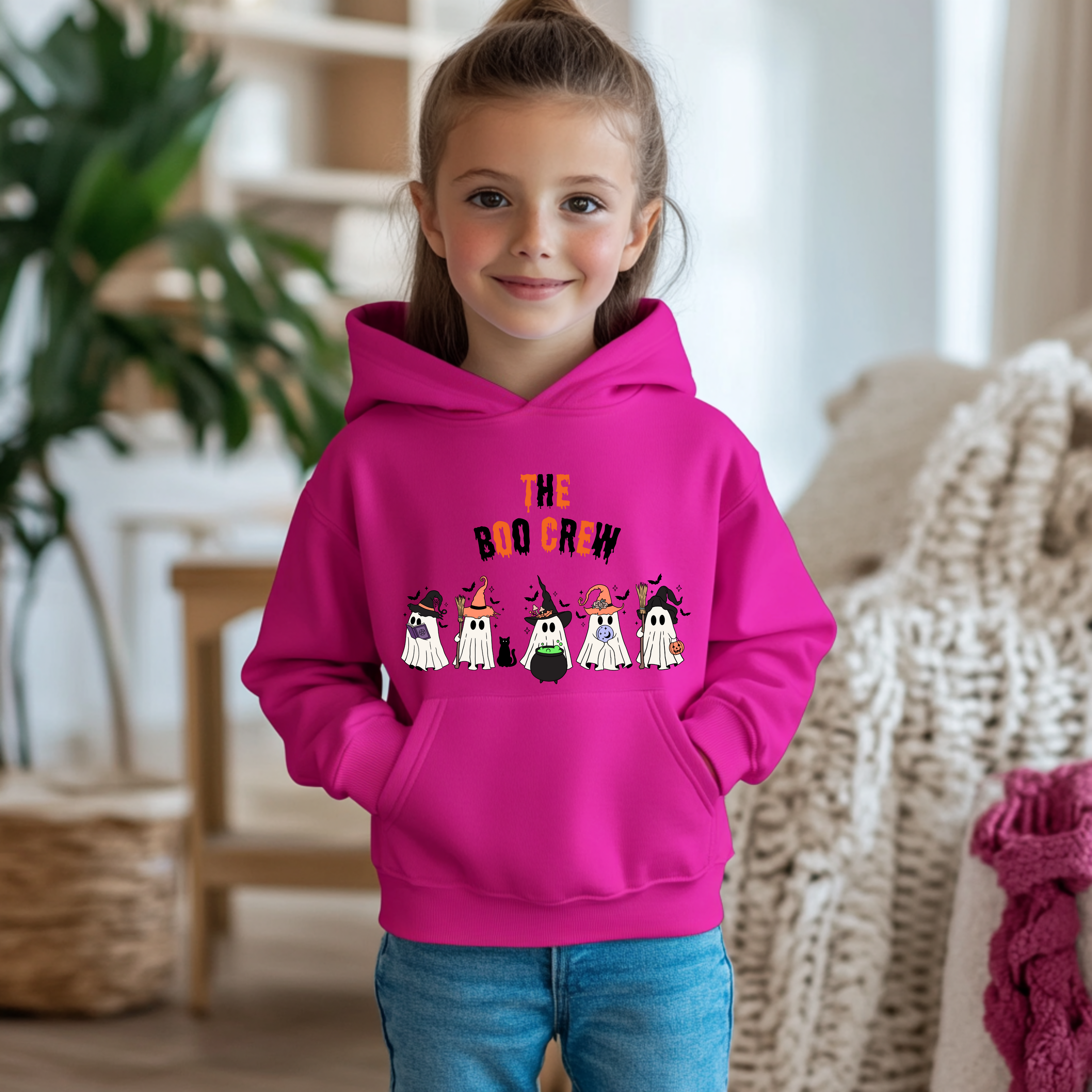 Schönes Halloween Geister Kinder Sweatshirt, Boo Crew Sweatshirt, Geister Sweatshirt, Must-Have Halloween, gute Laune Statement spooky season