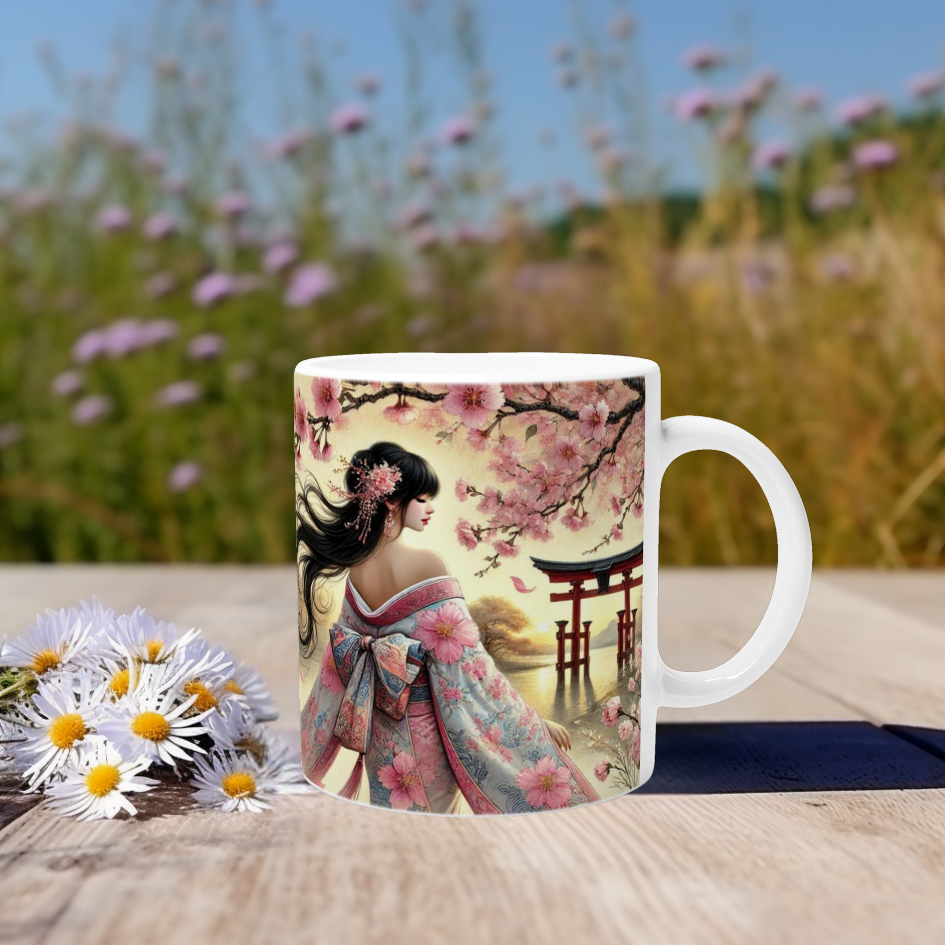 Wunderschöne Keramiktasse Kirschblütenzeit, Sakura-Blüte Tasse, Japan Tasse, Kirschblüten-Tasse, Tasse für Japan-Fans, japanische Eleganz