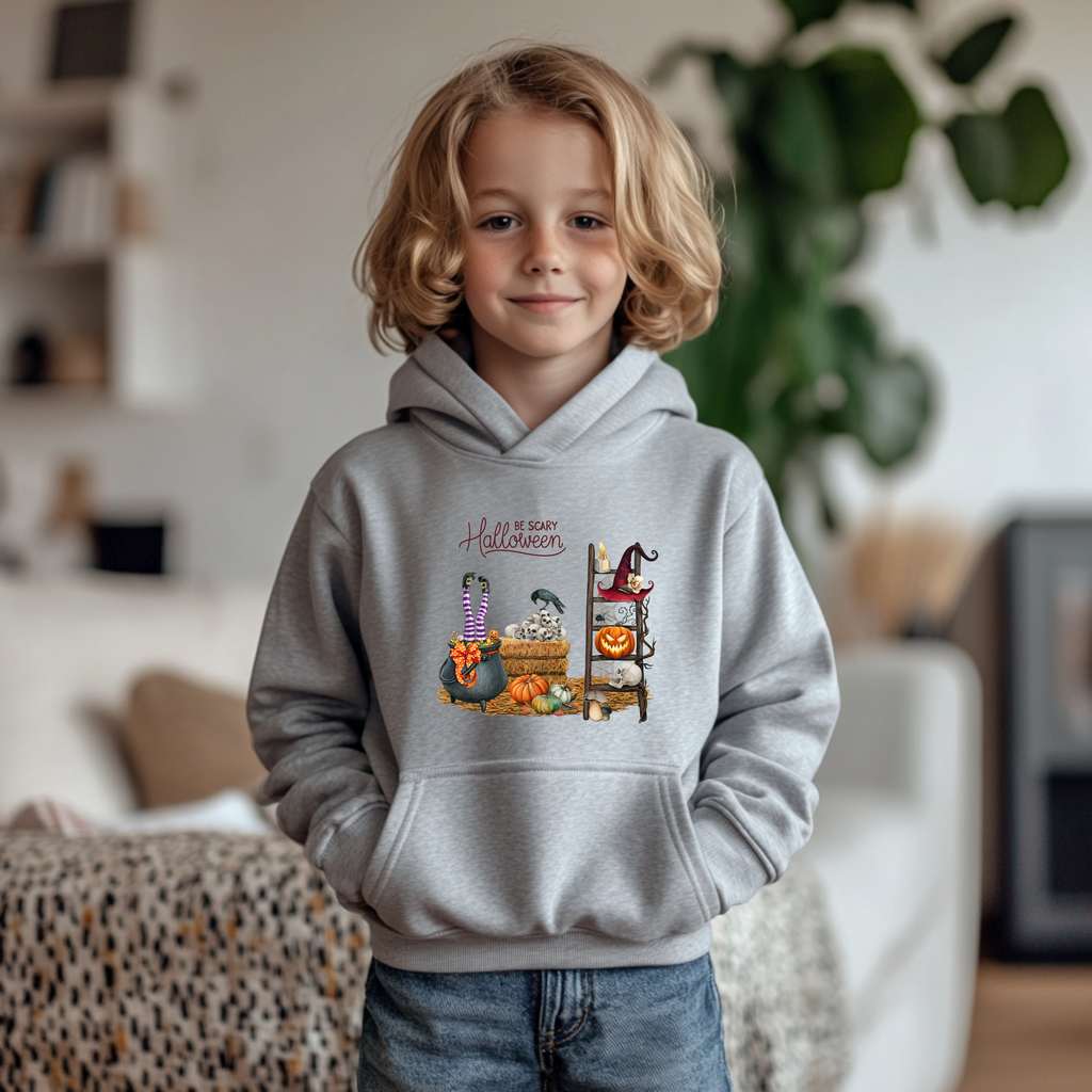 Einzigartiges Halloween Kinder Sweatshirt, Be Scary Halloween-Sweatshirt, gruselig-cooles Sweatshirt, Sweatshirt spooky season, Halloween-Party