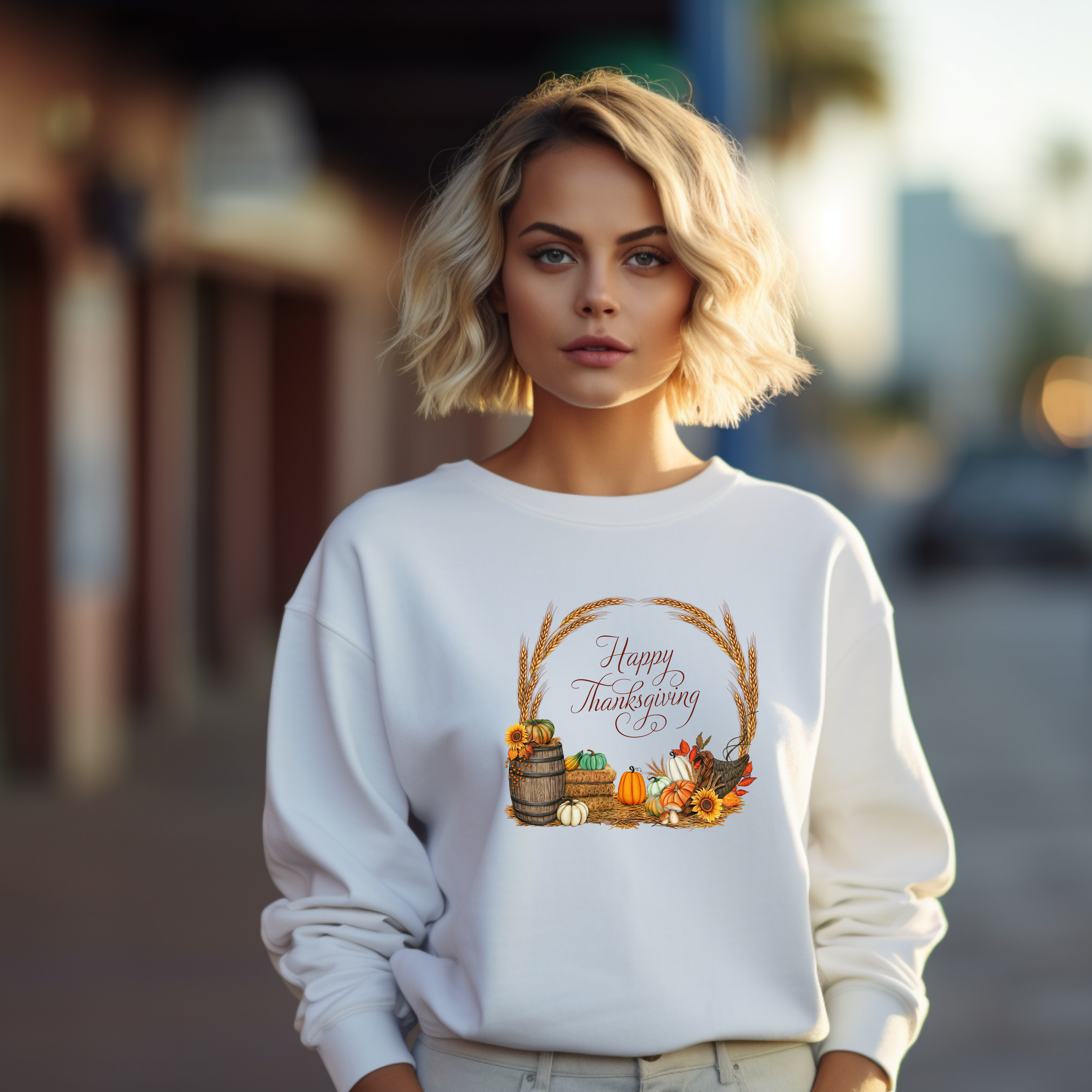 Klassisches Thanksgiving Sweatshirt, Erntedank Sweatshirt, herbstliches Outfit Erntedankfest, Geschenk für Familie, herbstliches Statement