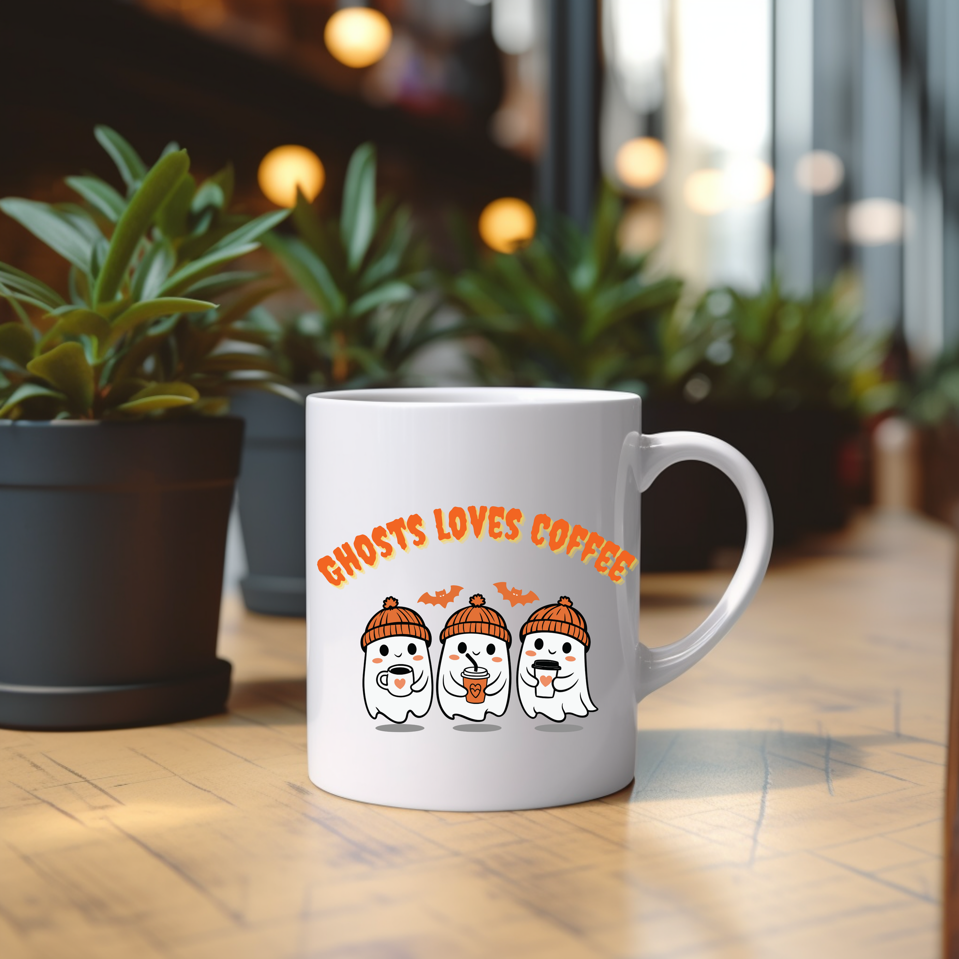Originelle Geister Tasse, Gespenster Tasse, spukig-schöne Frühstückstasse, Spooky Season Tasse, originelles Geschenk für Freunde, Halloween