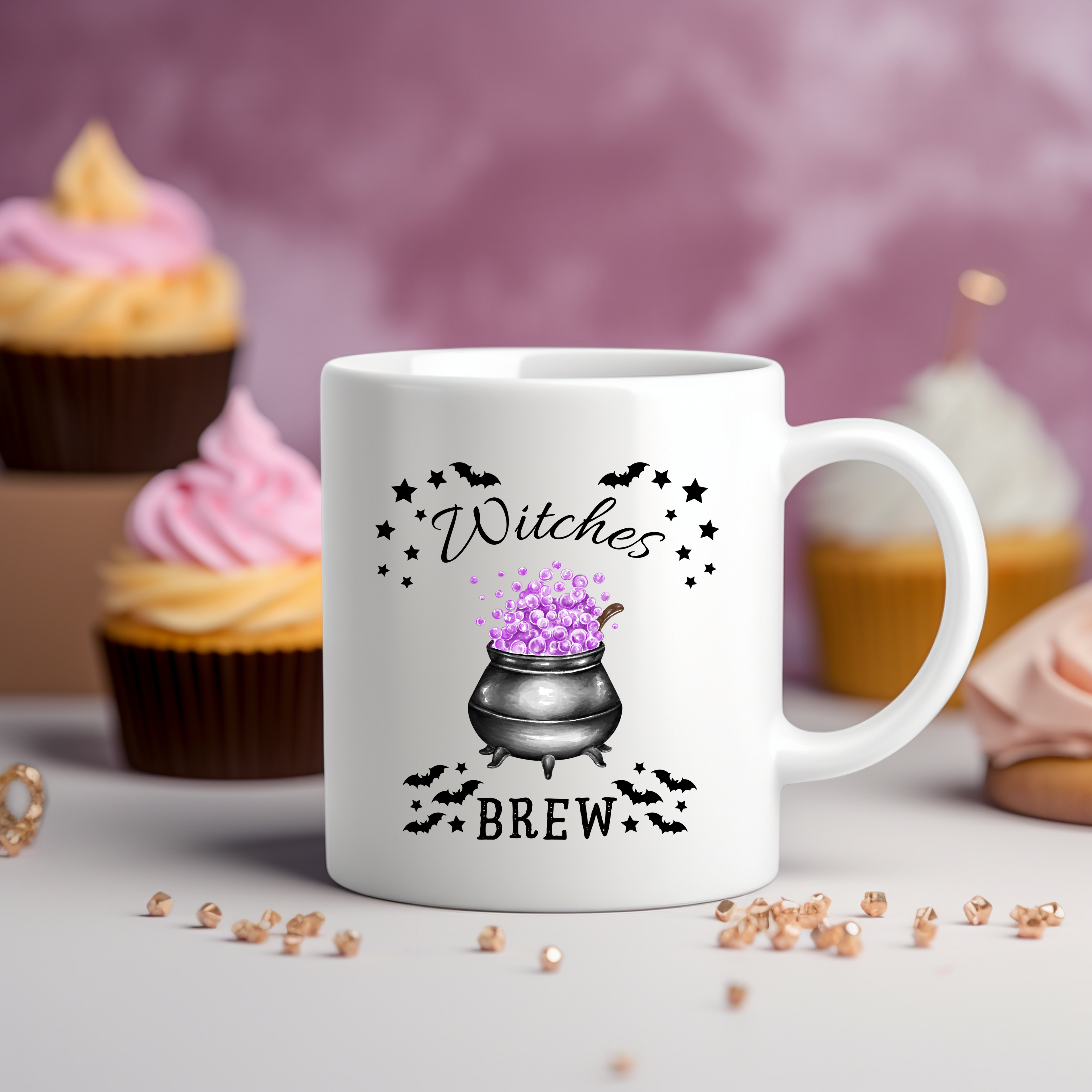 Zauberhafte Hexen Tasse, Witches Brew Tasse, Tasse mit Hexenkessel, magisches Hexen-Feeling Tasse, Geschenk für Hexenliebhaber Fantasy-Fans
