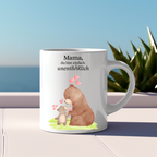 Süße UnentBÄRlich Tasse Mama, Keramiktasse für Mütter, Geschenk für Mama, Geschenk zum Muttertag Geburtstag Tasse, Bindung Mutter Kind