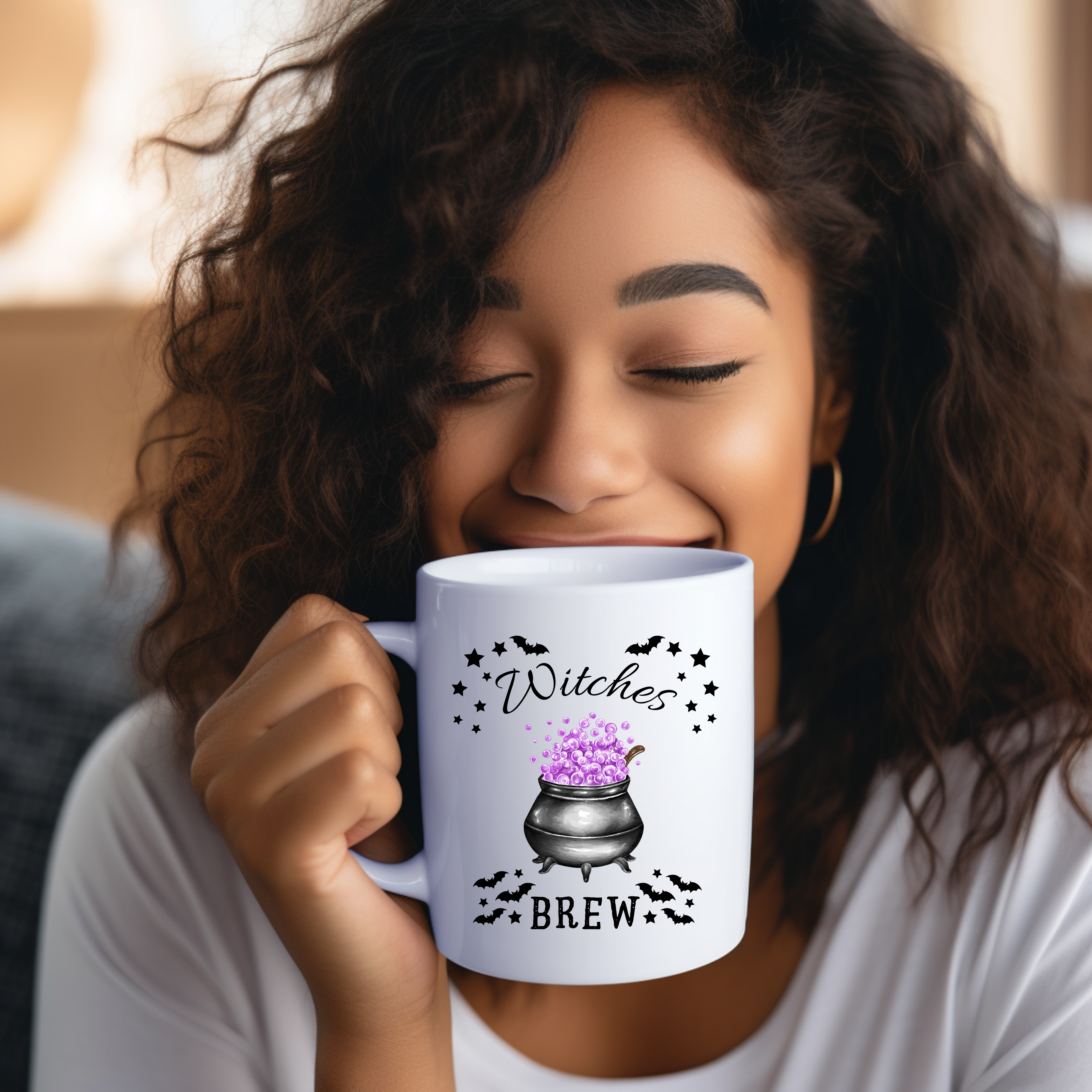 Zauberhafte Hexen Tasse, Witches Brew Tasse, Tasse mit Hexenkessel, magisches Hexen-Feeling Tasse, Geschenk für Hexenliebhaber Fantasy-Fans