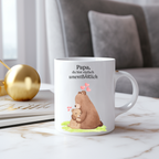 Schöne UnentBÄRlich-Tasse Papa, Keramiktasse für Papas, Papa Tasse, Papa du bist einfach unentBÄRlich Tasse, Geschenk zum Vatertag