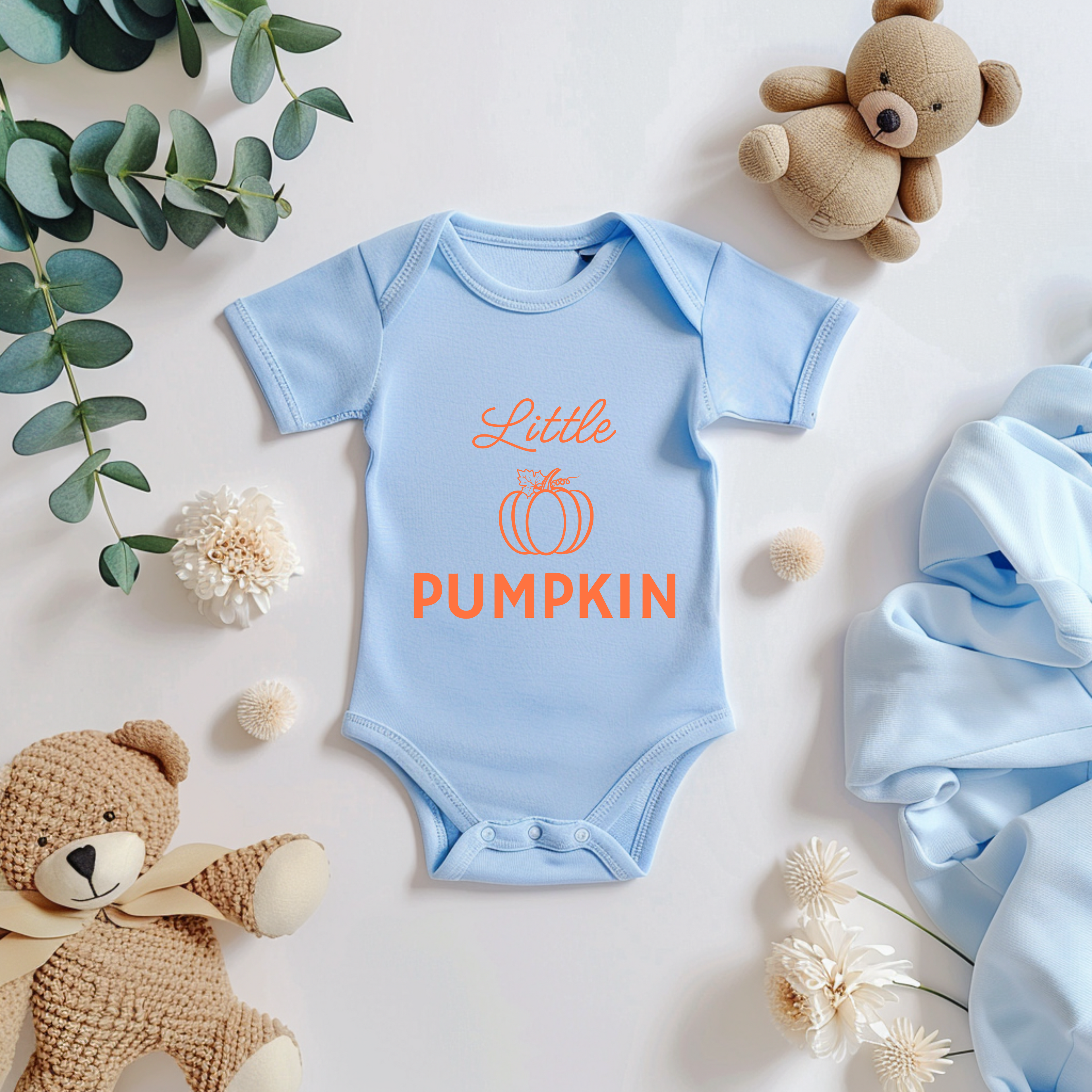 Bezaubernder Little Pumpkin-Strampler, Strampler mit Kürbis-Motiv, Herbstbaby Strampler, Strampler im Lineart-Stil, kuschelige Outfits Baby