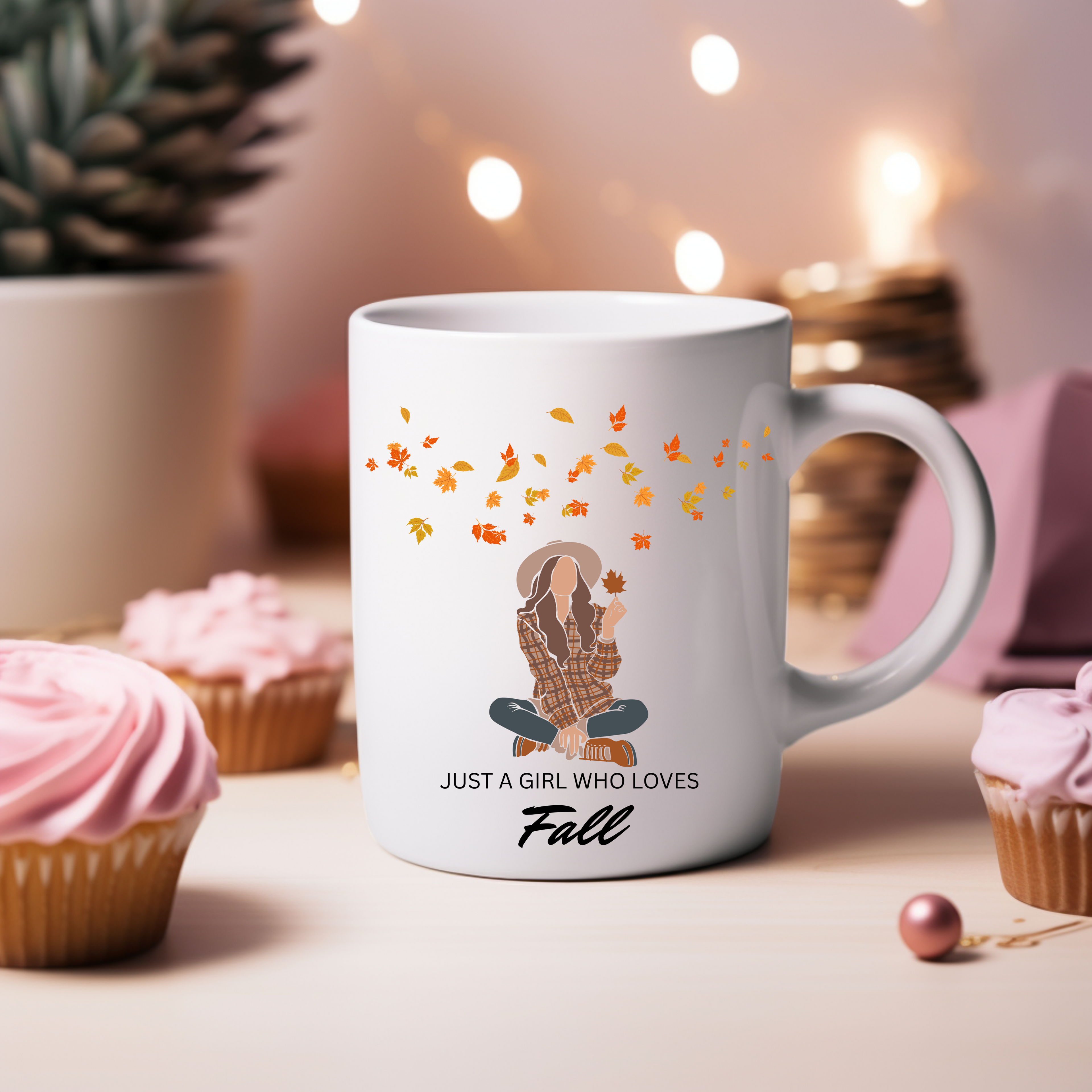 Herbstliche Frühstückstasse, Just a girl who loves fall-Tasse, Herbst Tasse, gemütliche Herbststimmung, Kaffeepause, Herbstmoment Tasse Tee