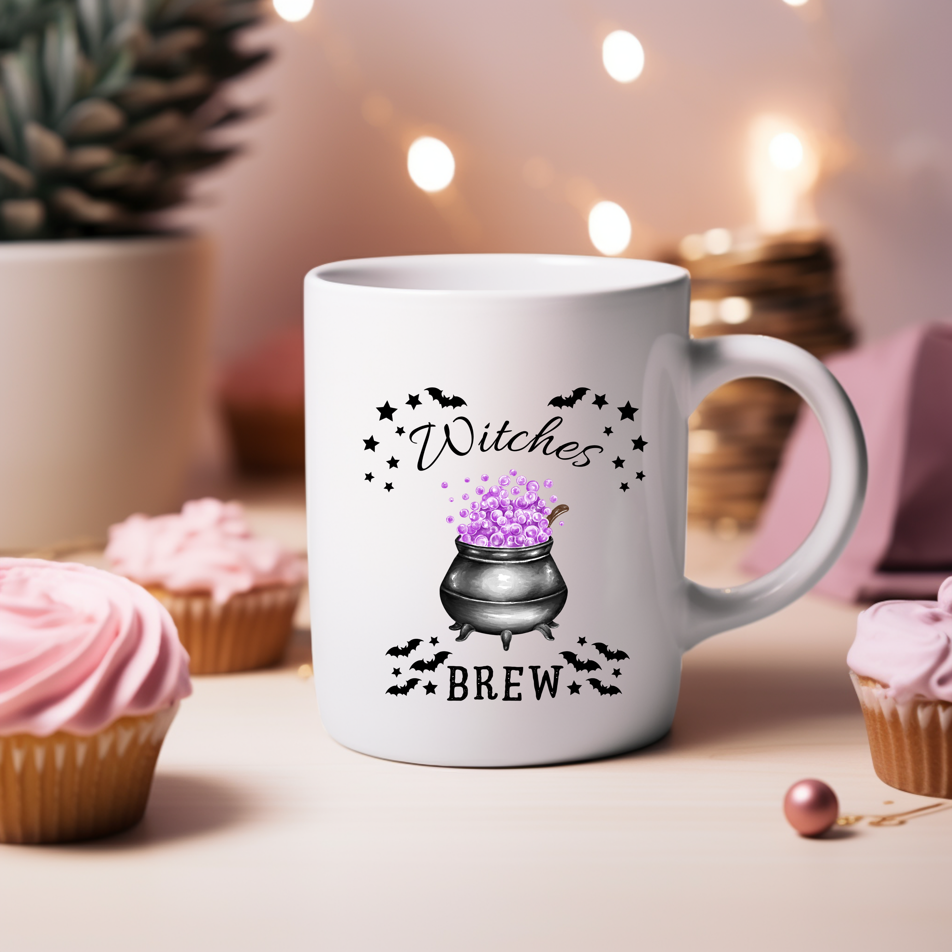 Zauberhafte Hexen Tasse, Witches Brew Tasse, Tasse mit Hexenkessel, magisches Hexen-Feeling Tasse, Geschenk für Hexenliebhaber Fantasy-Fans