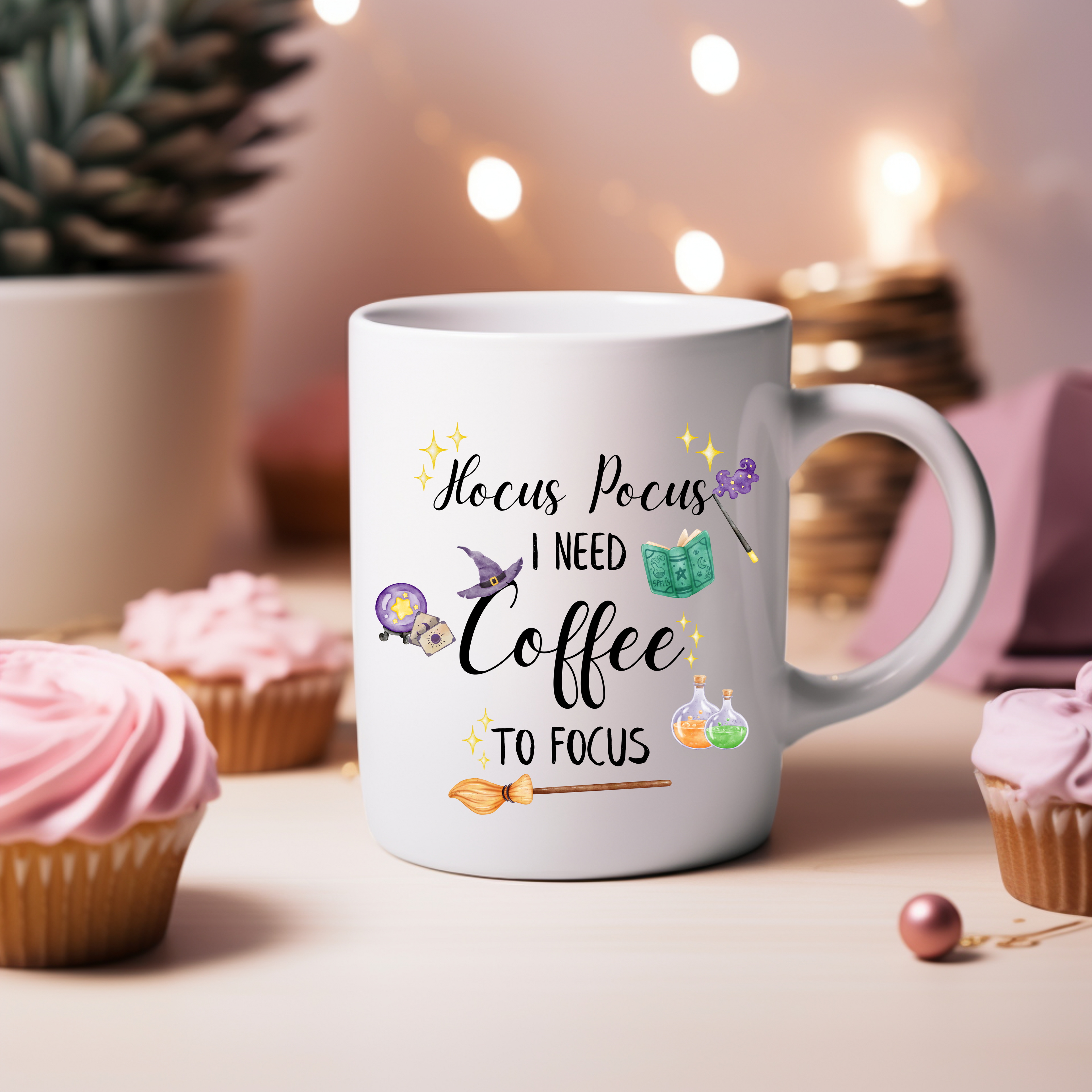 Bezaubernde Hocus Pocus Tasse, hübsche Zauberspruch Tasse, schöne Magie Tasse, Must-Have für Hexen und Magie-Fans, spooky season Tasse