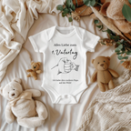 Süßer Baby-Strampler zum ersten Vatertag, Baby-Strampler im Lineart-Stil, süßes Outfit zum Vatertag, Motiv im Lineart-Stil Strampler