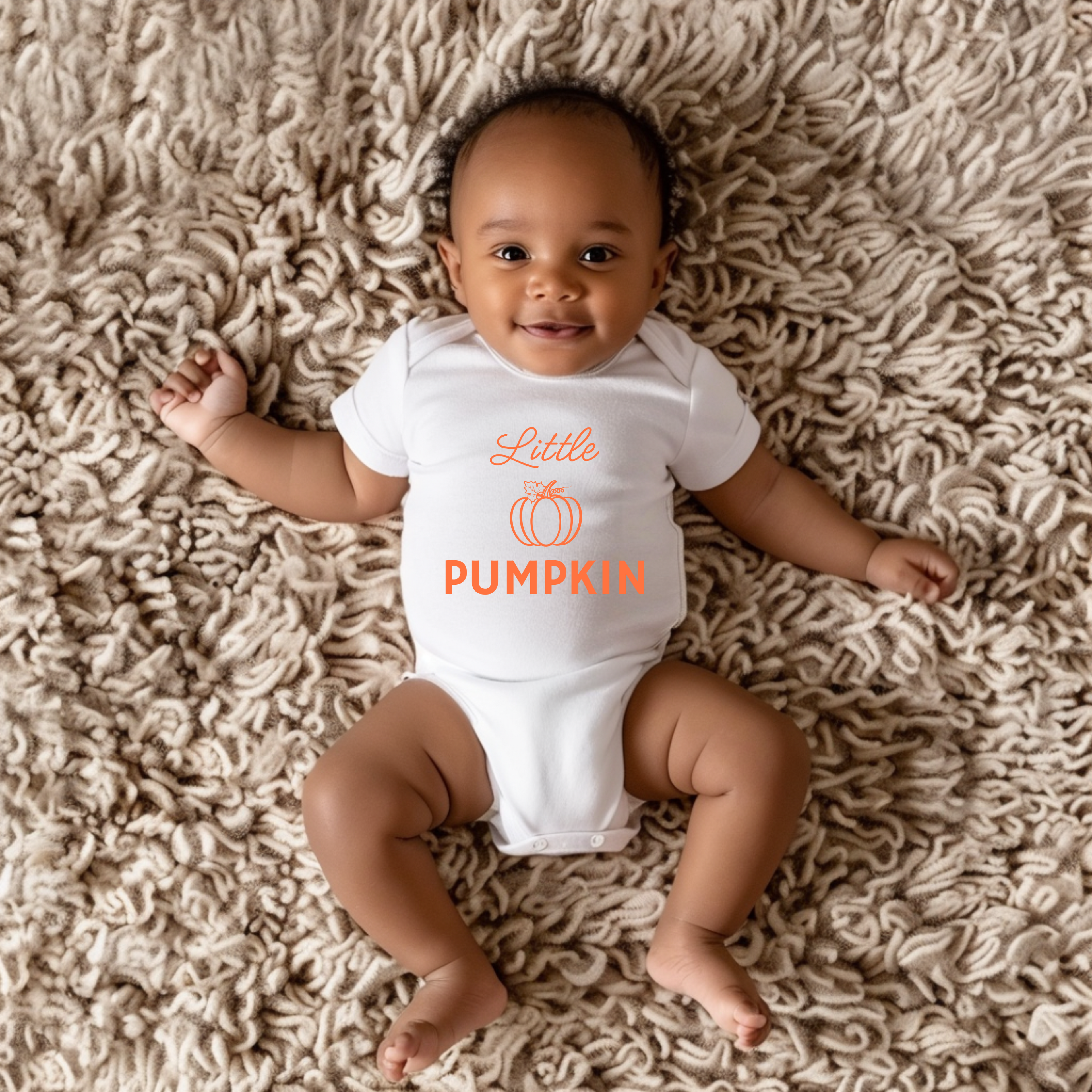 Bezaubernder Little Pumpkin-Strampler, Strampler mit Kürbis-Motiv, Herbstbaby Strampler, Strampler im Lineart-Stil, kuschelige Outfits Baby