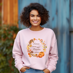 Herbst Sweatshirt Autumn Leaves and Pumpkins Please, herbstlicher Look, trendige Sweatshirt Herbst, Herbstliebhaber Sweatshirt, Herbstgefühl