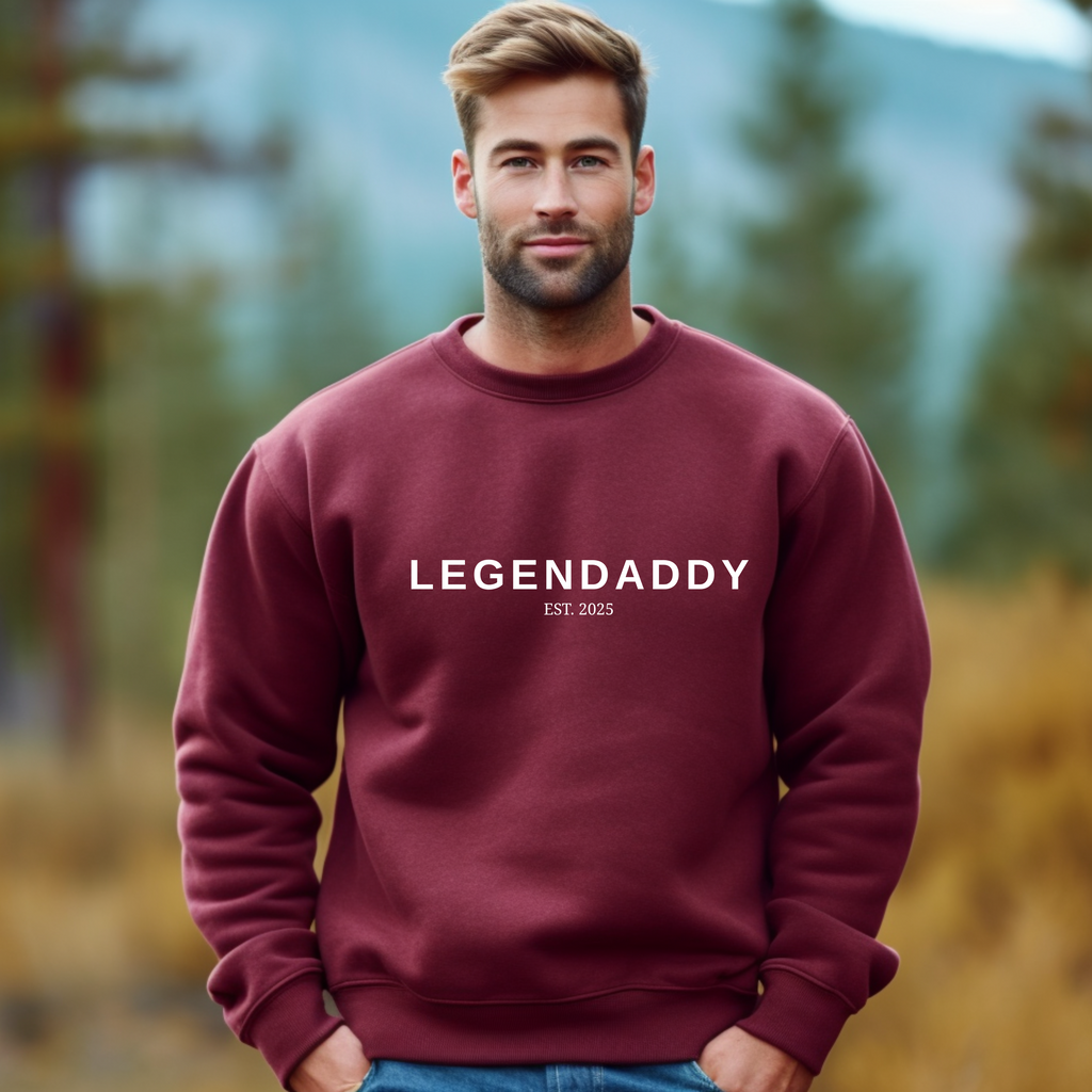 LEGENDADDY EST 2025 Pullover, Papa Pullover, Must-have für frischgebackenen Daddy, werdende Väter Pullover, Statement-Pullover Papa