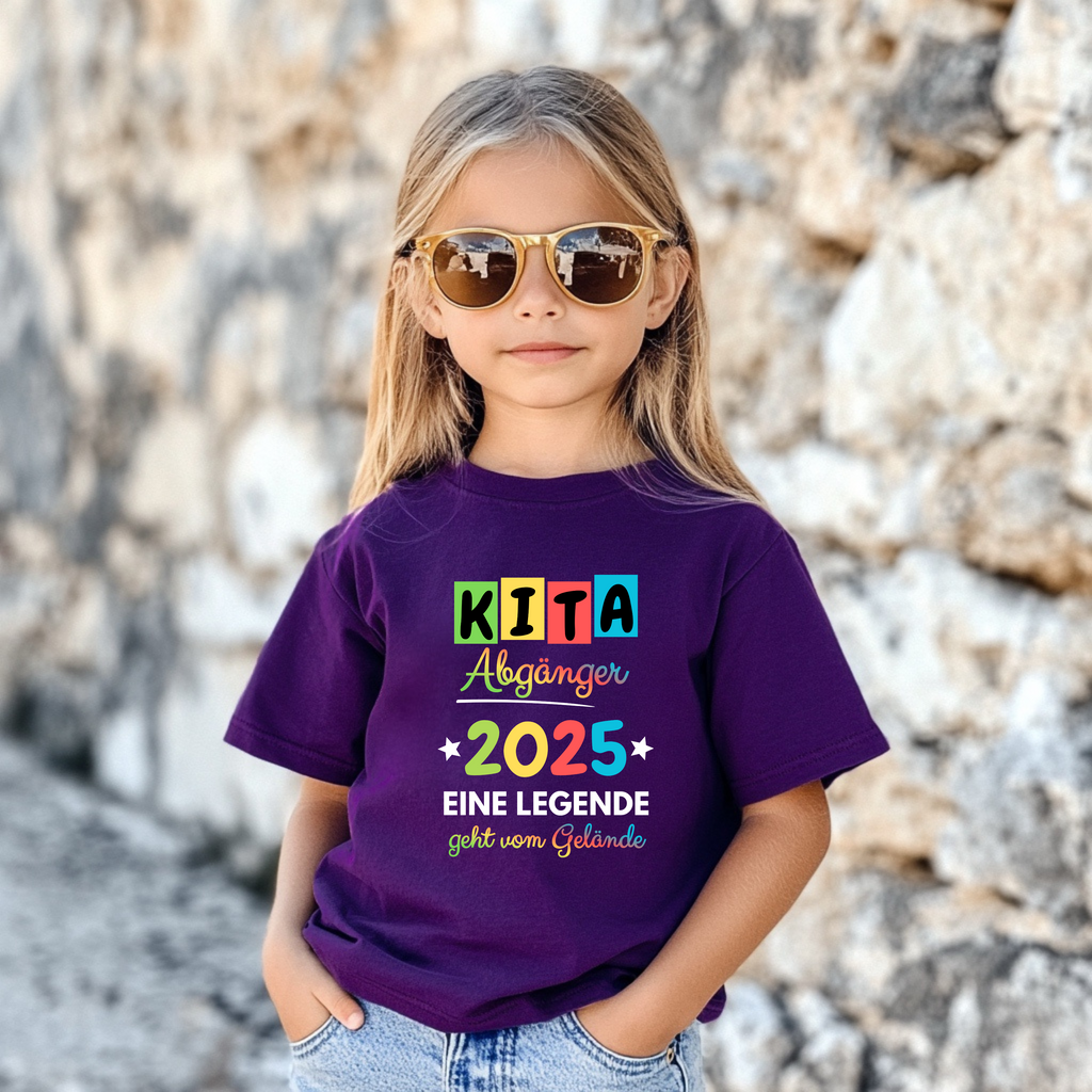 Farbenfrohes Kinder-Shirt KITA Abgänger 2025, Kita-Abschied-Shirt, KITA-Abgänger-Shirt, liebevolle Erinnerung, KITA-Abschied-Geschenk