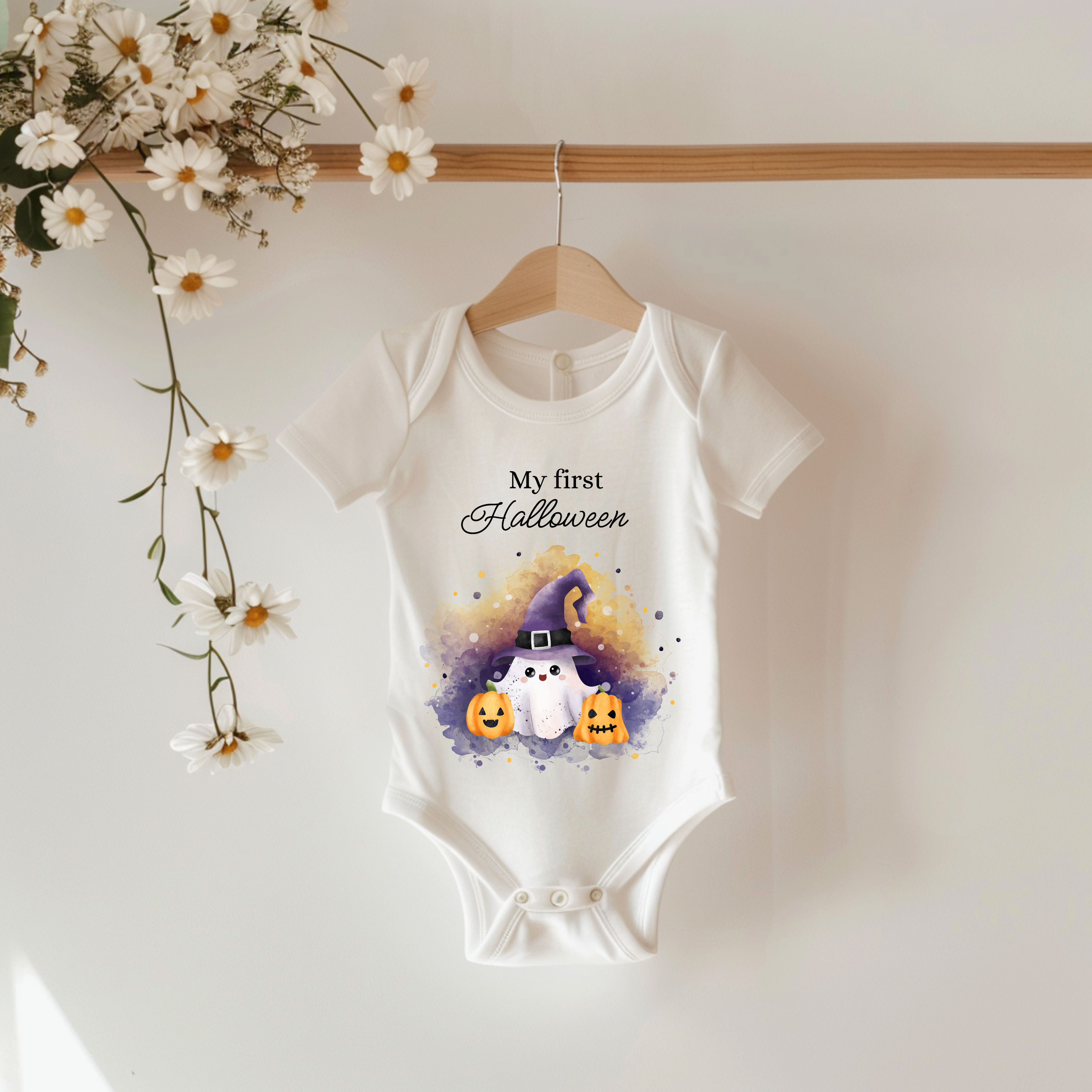 Niedlicher Geister-Strampler für Babys, Halloween Geist Strampler, Baby-Strampler mit Geistermotiv, süßes Outfit fürs erste Halloween