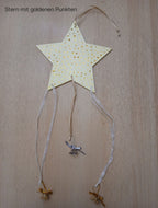 Bezauberndes Türschild in Sternform mit Glöckchen – Weihnachtliche Deko für Zuhause