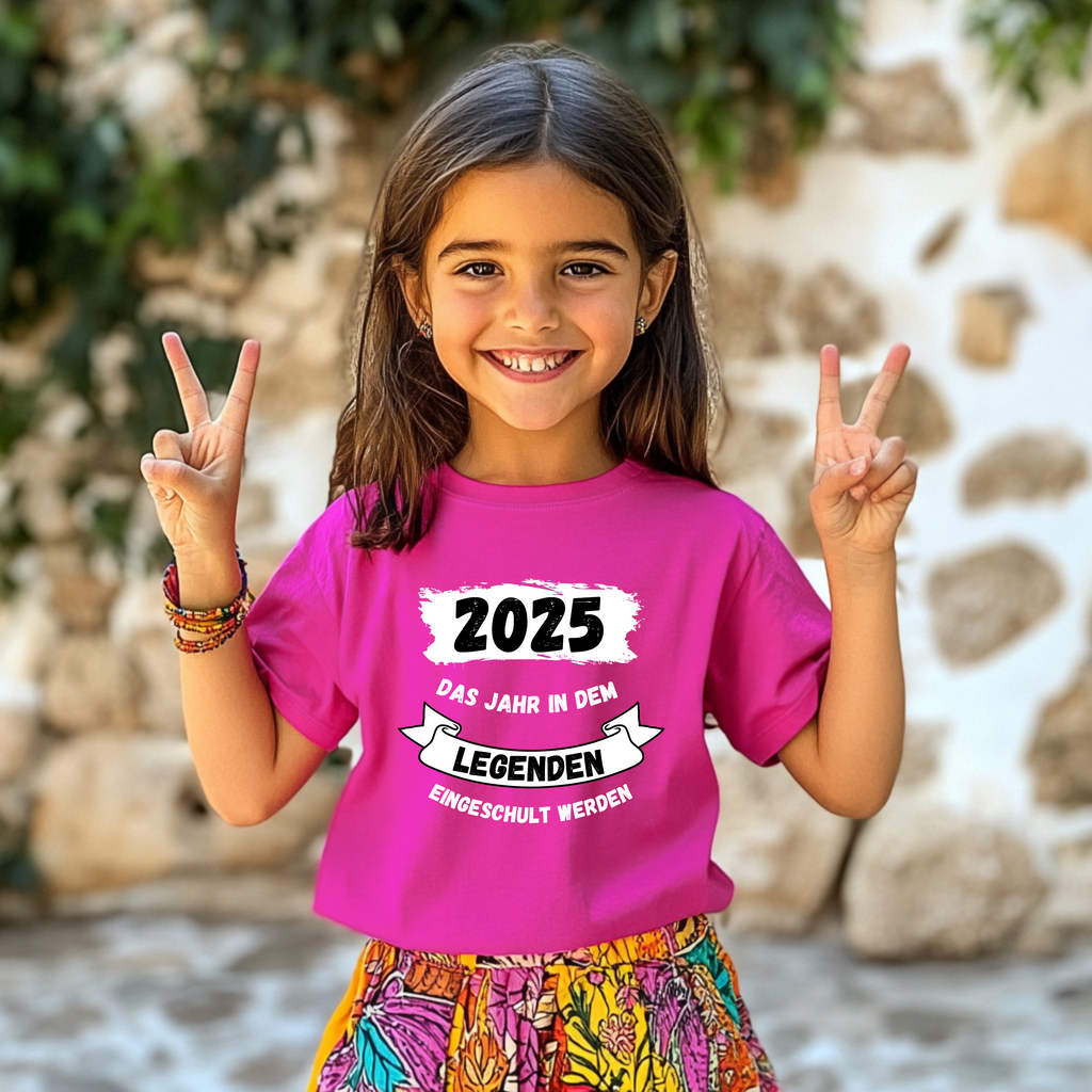 Cooles Einschulungs-T-Shirt für Kinder, Kinder-Shirt Schulanfang, Einschulungsfeier 2025 Shirt, Legenden-Shirt für Kids, Schulanfang-Shirt