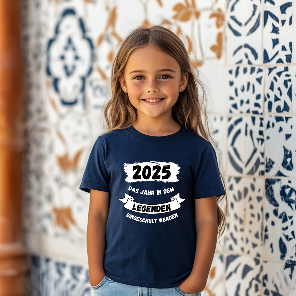 Cooles Einschulungs-T-Shirt für Kinder, Kinder-Shirt Schulanfang, Einschulungsfeier 2025 Shirt, Legenden-Shirt für Kids, Schulanfang-Shirt