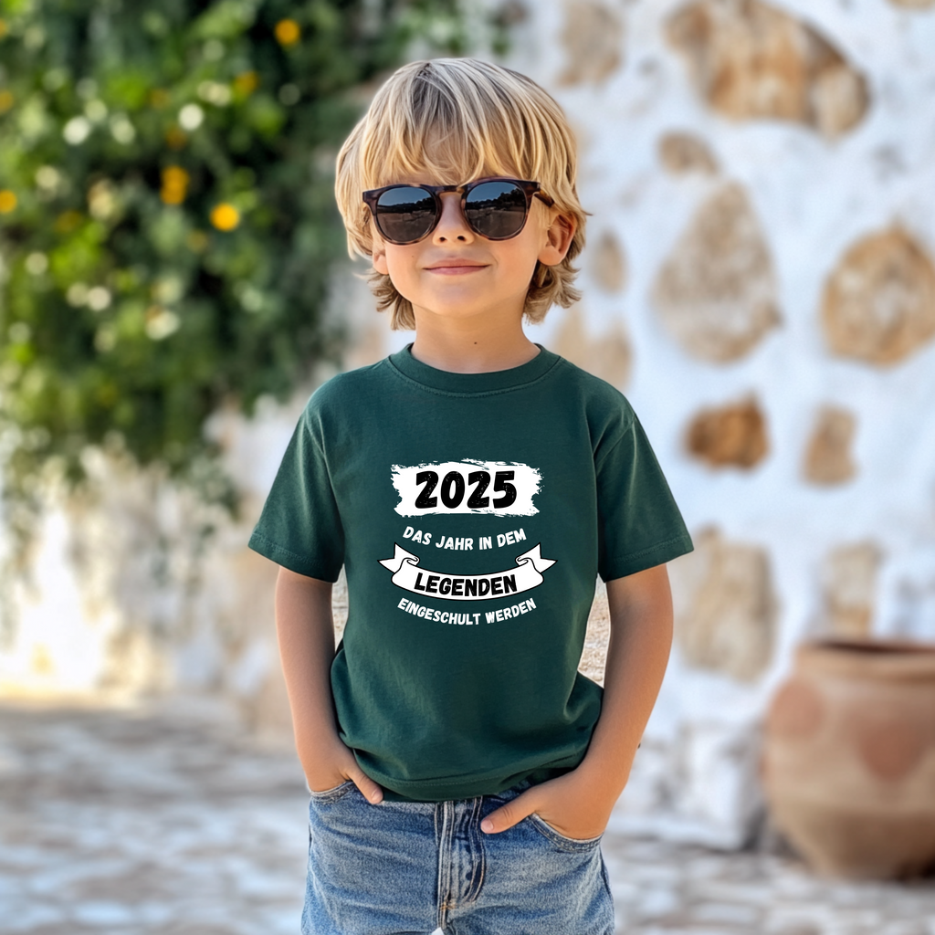 Cooles Einschulungs-T-Shirt für Kinder, Kinder-Shirt Schulanfang, Einschulungsfeier 2025 Shirt, Legenden-Shirt für Kids, Schulanfang-Shirt