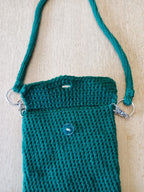 Handgehäkelte Handytasche mit abnehmbarem Gurt – 12 x 20 cm – Gurtlänge ca. 90 cm – in verschiedenen Farben