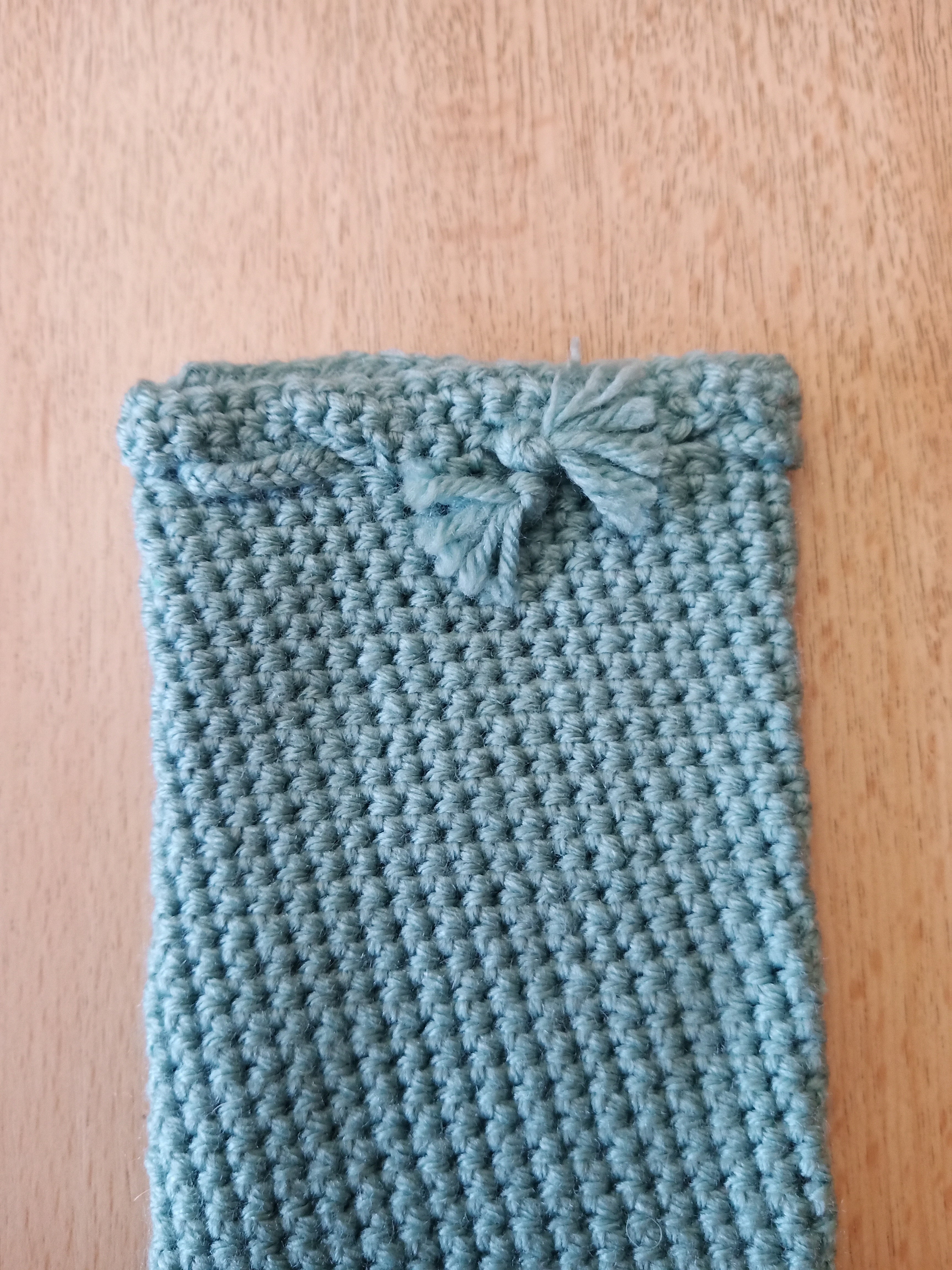 Handgehäkeltes Brillenetui mit handgeflochtenem Kordelzug – 9 x 20 cm – in verschiedenen Farbenenetui