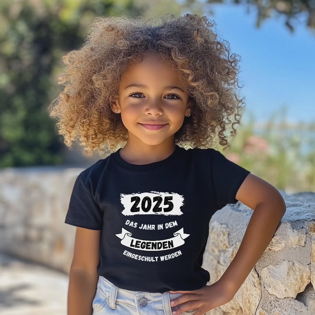 Cooles Einschulungs-T-Shirt für Kinder, Kinder-Shirt Schulanfang, Einschulungsfeier 2025 Shirt, Legenden-Shirt für Kids, Schulanfang-Shirt