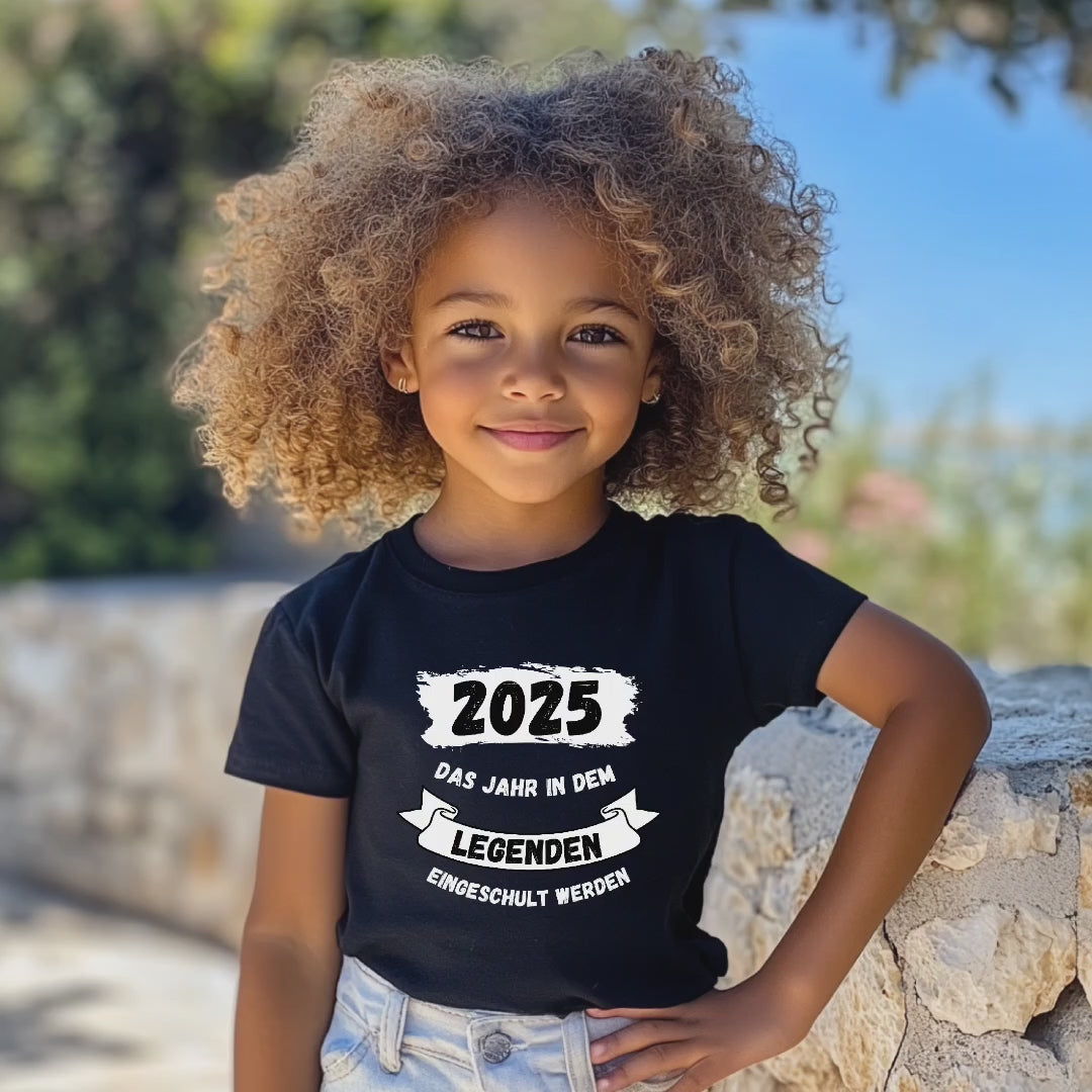 Cooles Einschulungs-T-Shirt für Kinder, Kinder-Shirt Schulanfang, Einschulungsfeier 2025 Shirt, Legenden-Shirt für Kids, Schulanfang-Shirt