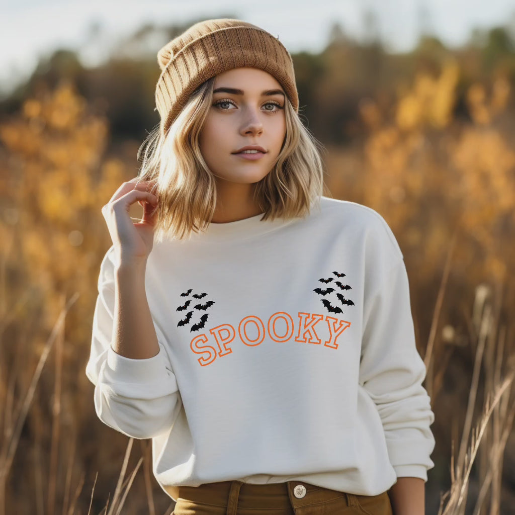 Cooles Spooky Sweatshirt, Spooky Halloween Sweatshirt, Halloween Sweatshirt, Halloween-Vibes, Geschenk für Halloween-Fans Sweatshirt