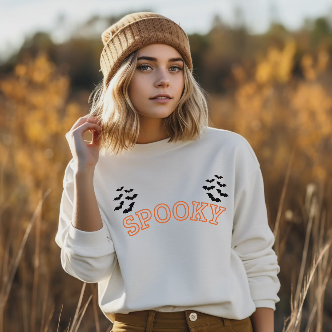 Cooles Spooky Sweatshirt, Spooky Halloween Sweatshirt, Halloween Sweatshirt, Halloween-Vibes, Geschenk für Halloween-Fans Sweatshirt