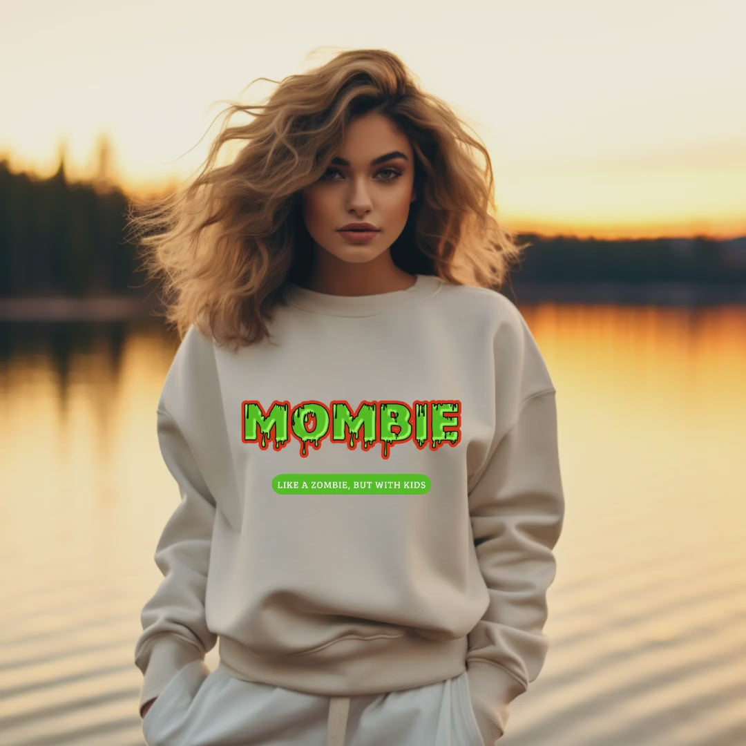 Cooles Zombie Sweatshirt, Mombie Sweatshirt, Halloween Sweatshirt für Mütter, Must-Have für Mütter Halloween, Outfit für spooky season