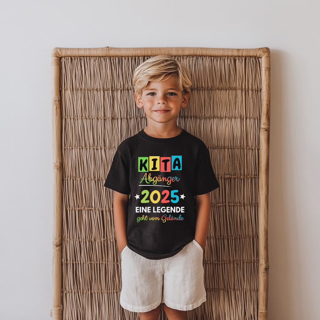 Farbenfrohes Kinder-Shirt KITA Abgänger 2025, Kita-Abschied-Shirt, KITA-Abgänger-Shirt, liebevolle Erinnerung, KITA-Abschied-Geschenk