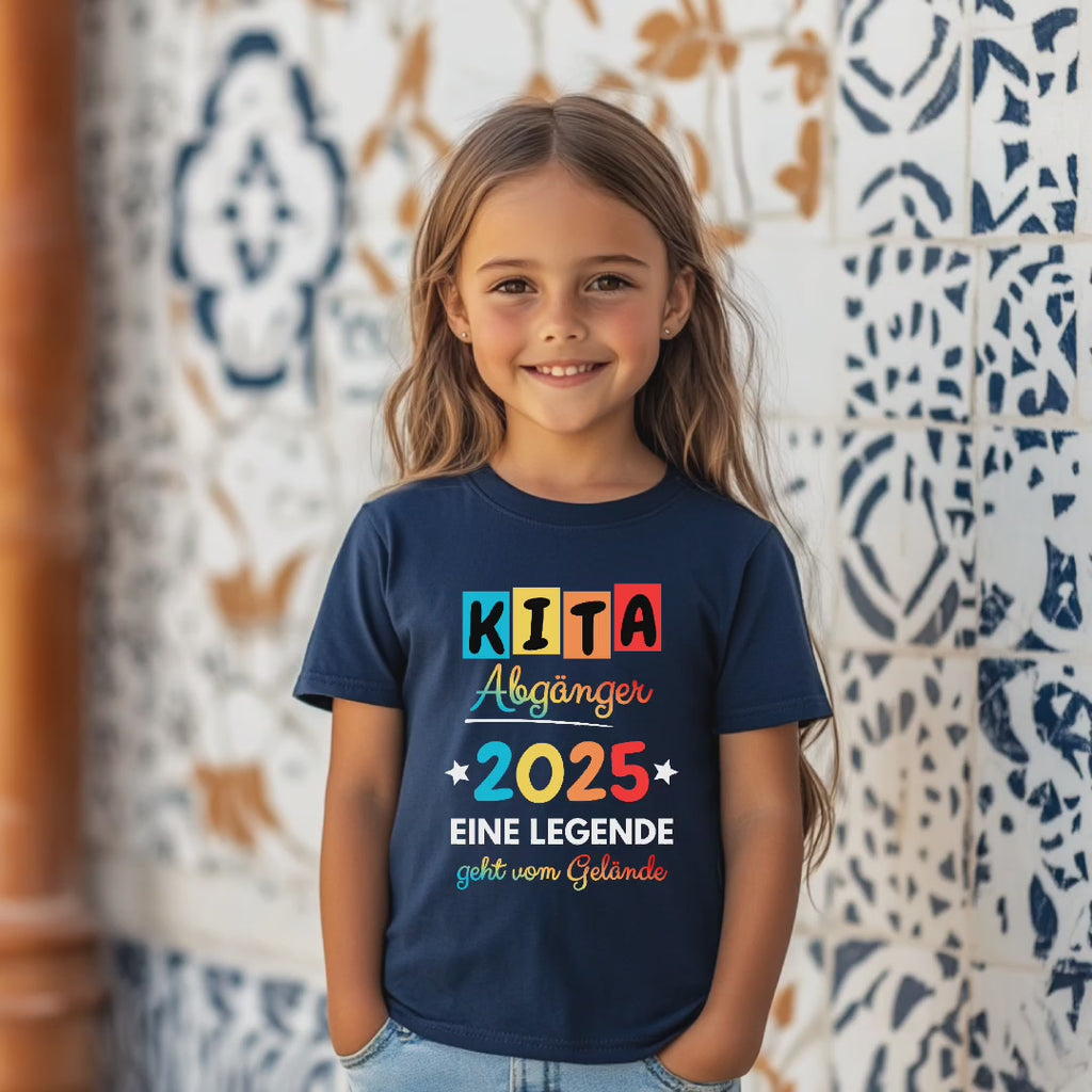Farbenfrohes Kinder-Shirt KITA Abgänger 2025, Kita-Abschied-Shirt, KITA-Abgänger-Shirt, liebevolle Erinnerung, KITA-Abschied-Geschenk