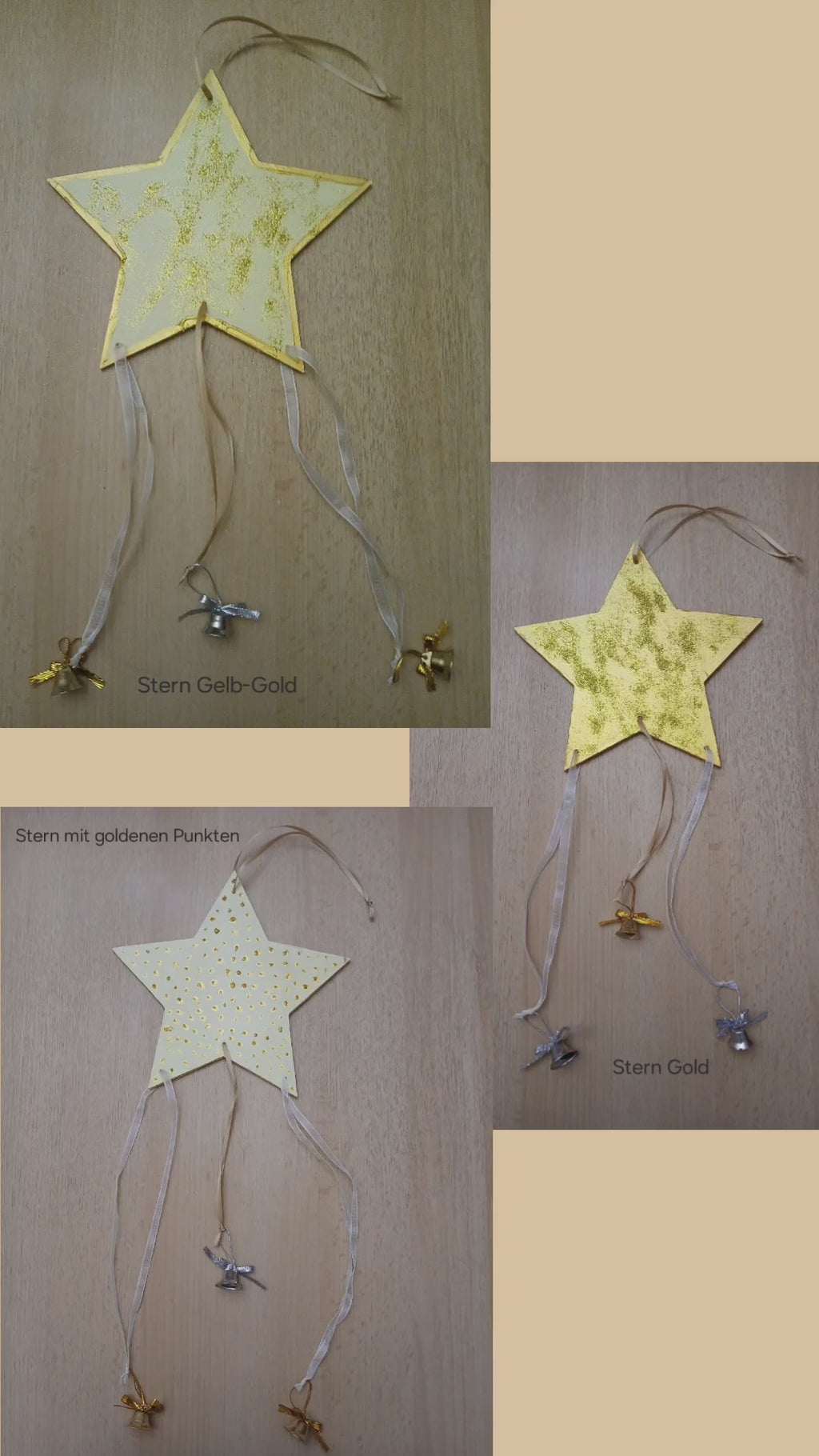 Bezauberndes Türschild in Sternform mit Glöckchen – Weihnachtliche Deko für Zuhause