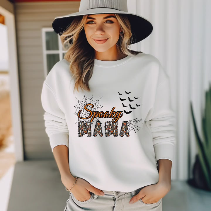 Stylisches Halloween Sweatshirt für Mütter, Spooky Mama Sweatshirt, Halloween Sweatshirt, Must-Have für Mamas, Halloween Mama Sweatshirt