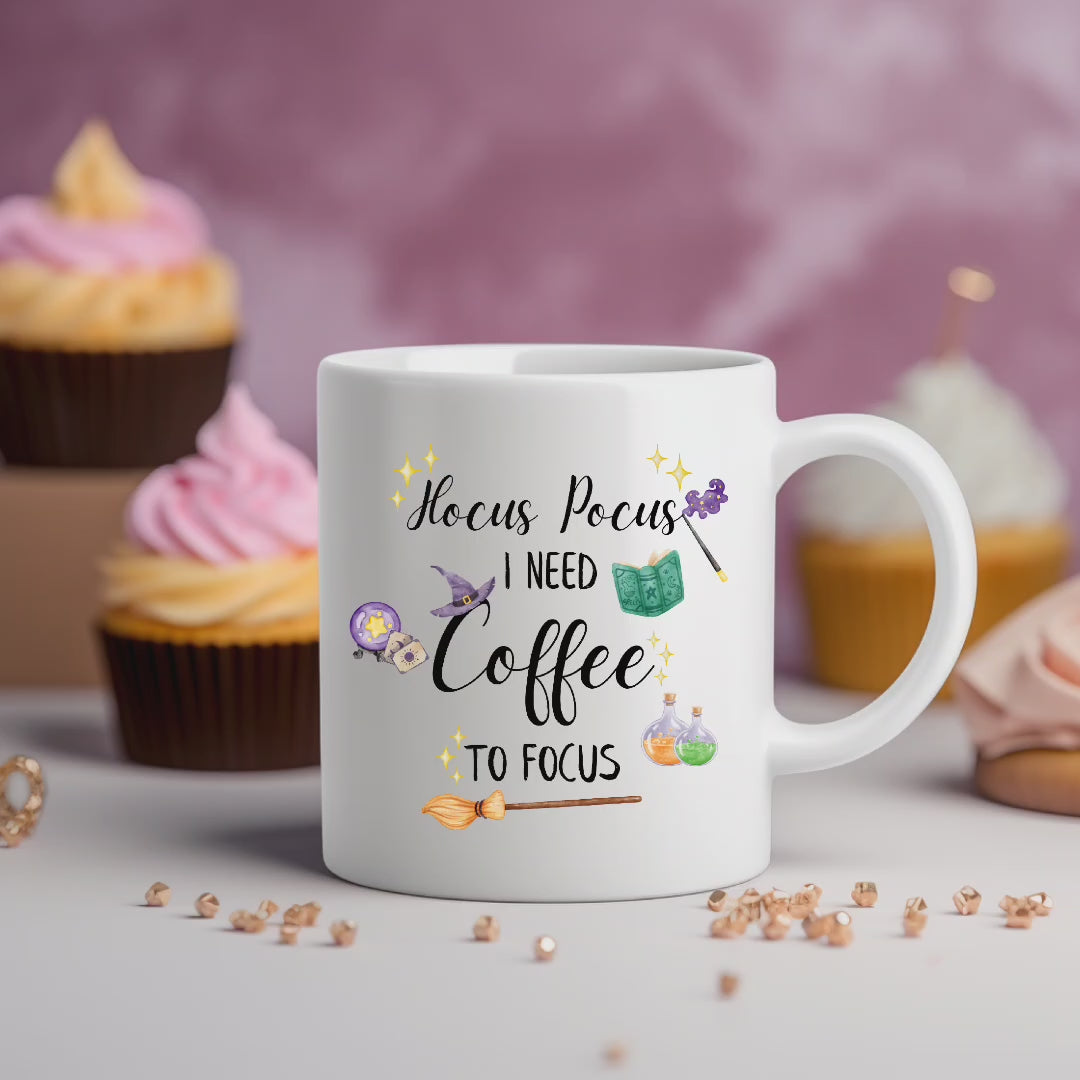 Bezaubernde Hocus Pocus Tasse, hübsche Zauberspruch Tasse, schöne Magie Tasse, Must-Have für Hexen und Magie-Fans, spooky season Tasse